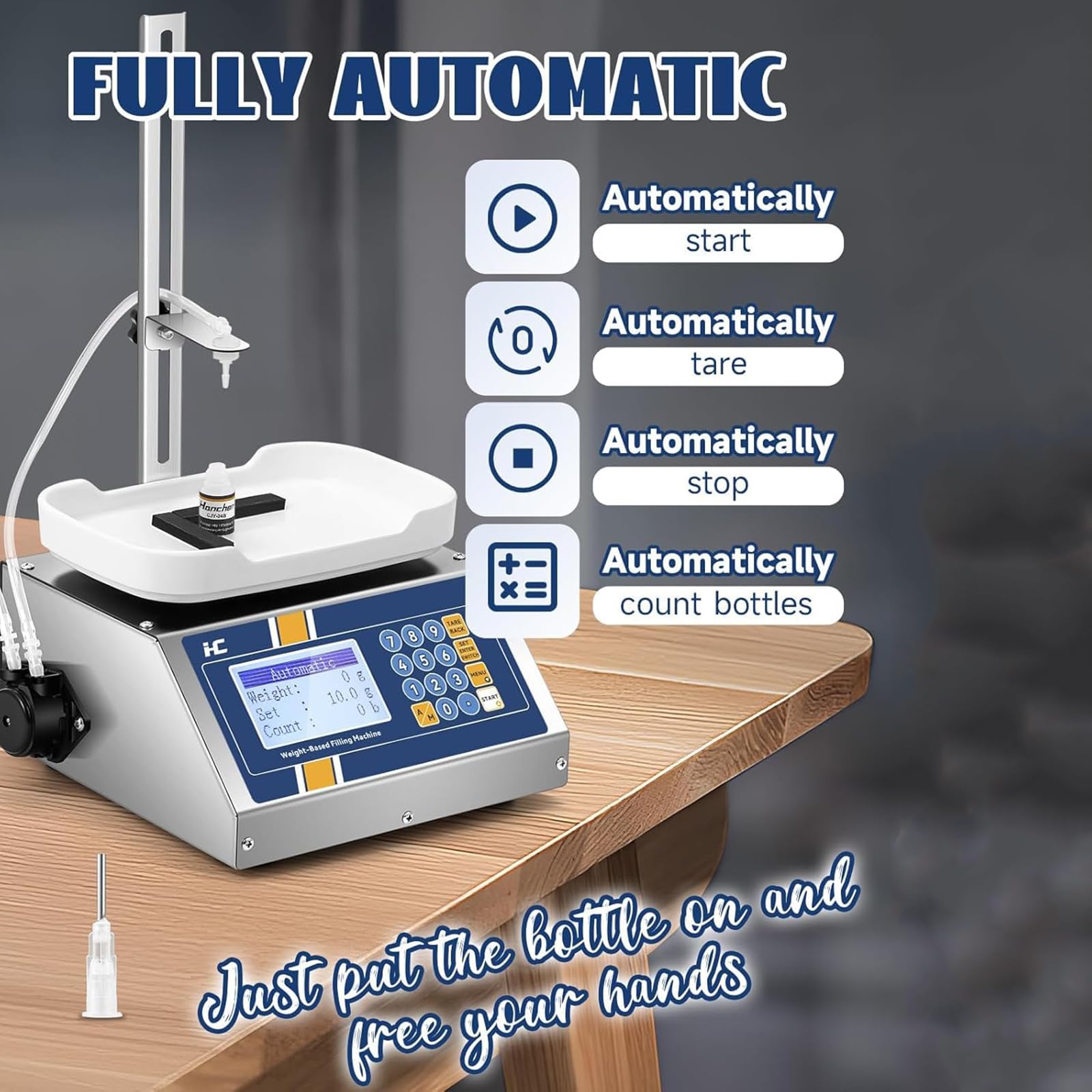 Máquina De Llenado De Líquido, 1-50 Ml De Máquina De Llenado De Líquido Automático, (precisión De 0.1 Ml) Bomba Peristáltica Machina De Llenado, Caudal Máximo: 90m/min para Aceite Esencial
