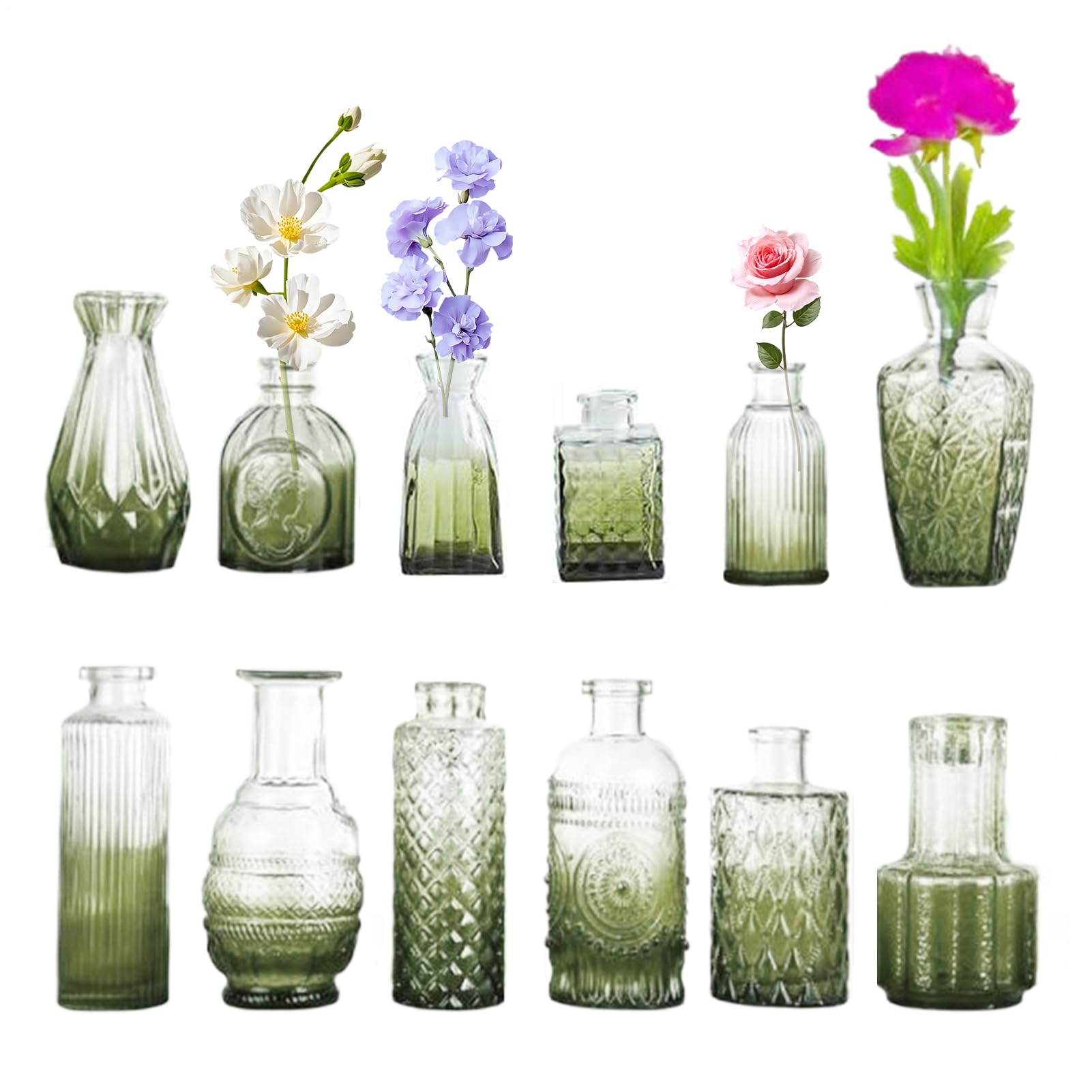 Generico Flower Vase - Decor For Stylists, Vintage Plant Holder, Durable High-Clarity Borosilicate Build, Integrated Stable-Base Support System, Glassware Hardware, Efficient Farmhouse Restaurant Use