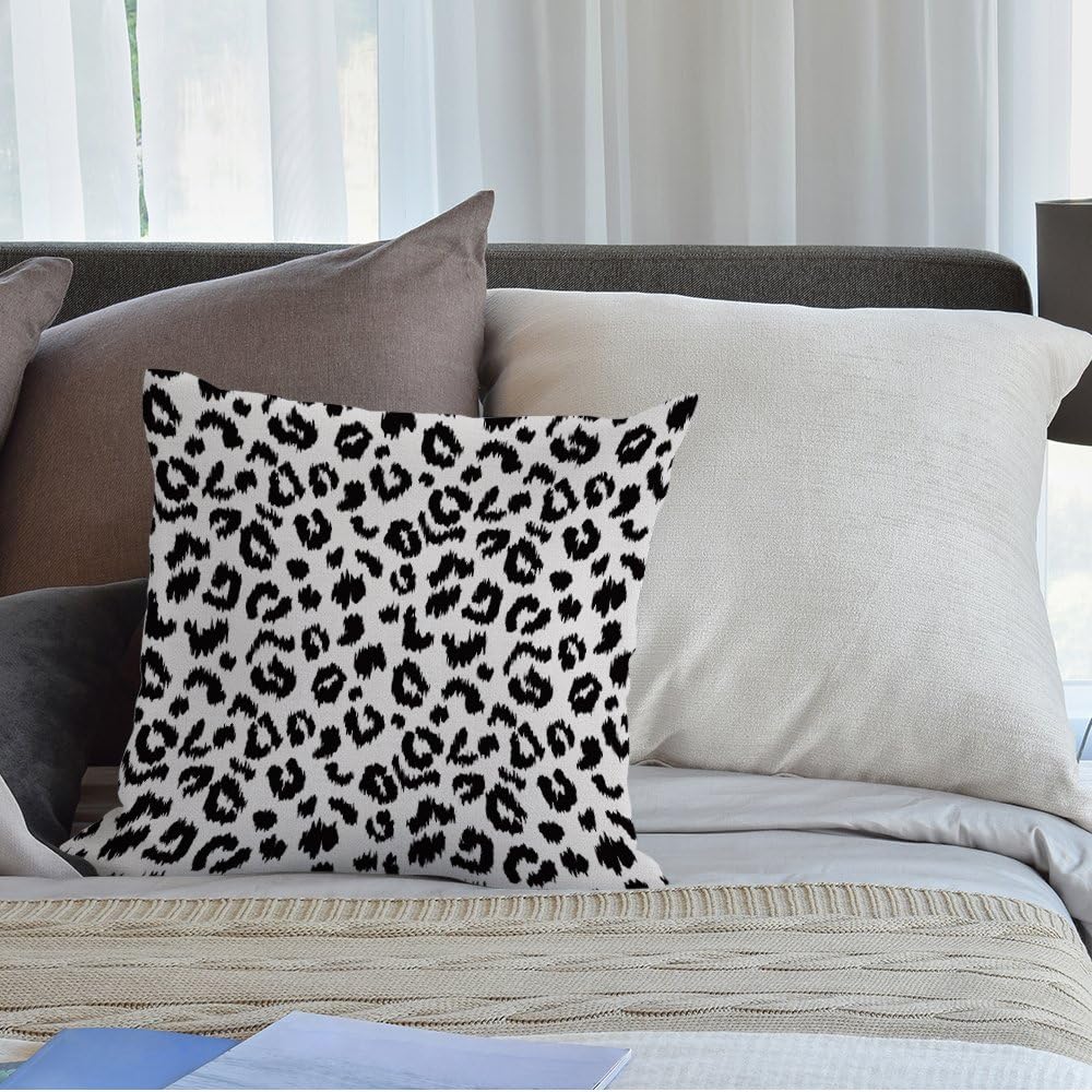 grey leopard print pillows