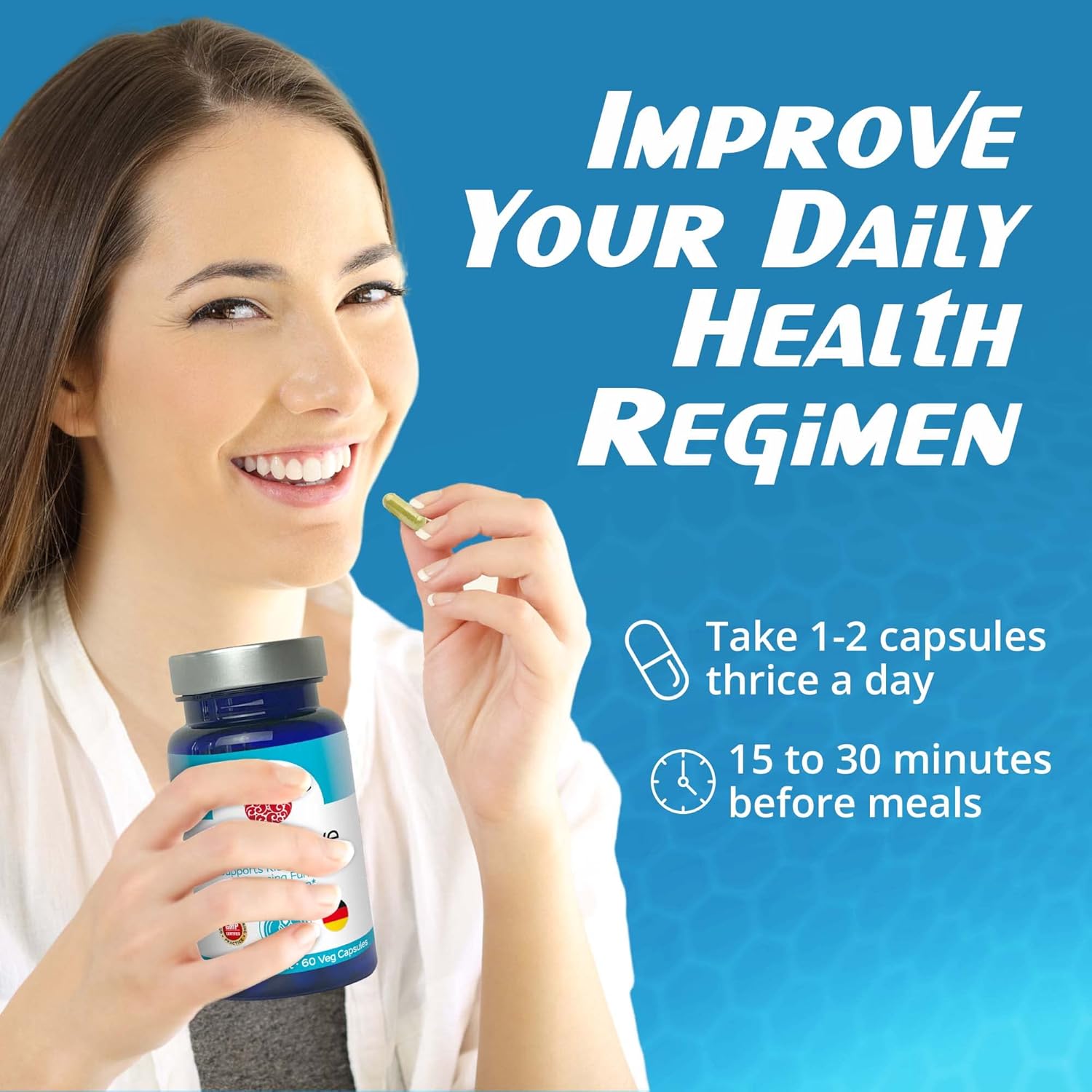 RenActive Kidney Detox Cleanse, Health Supplement for All-Natural Kidney Cleanse, Gut Health and Overall Wellness, 60 Veg Capsules, GMP, (Pack of 1) - Image 8