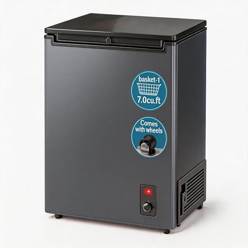 Snowflk BC-125LE 7 cu ft Chest Freezer Black — 1 of 8