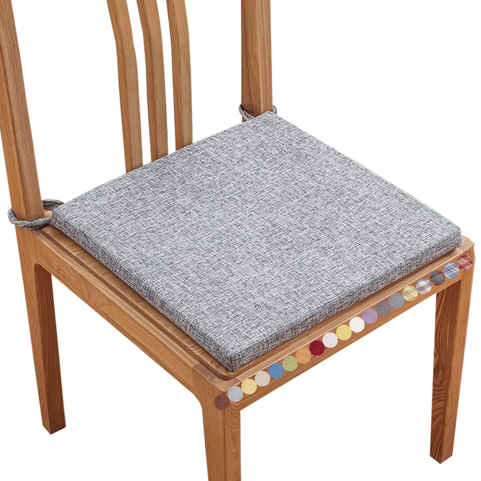 Coussin de chaise en mousse à mémoire de forme 45x45x5 cm lavable