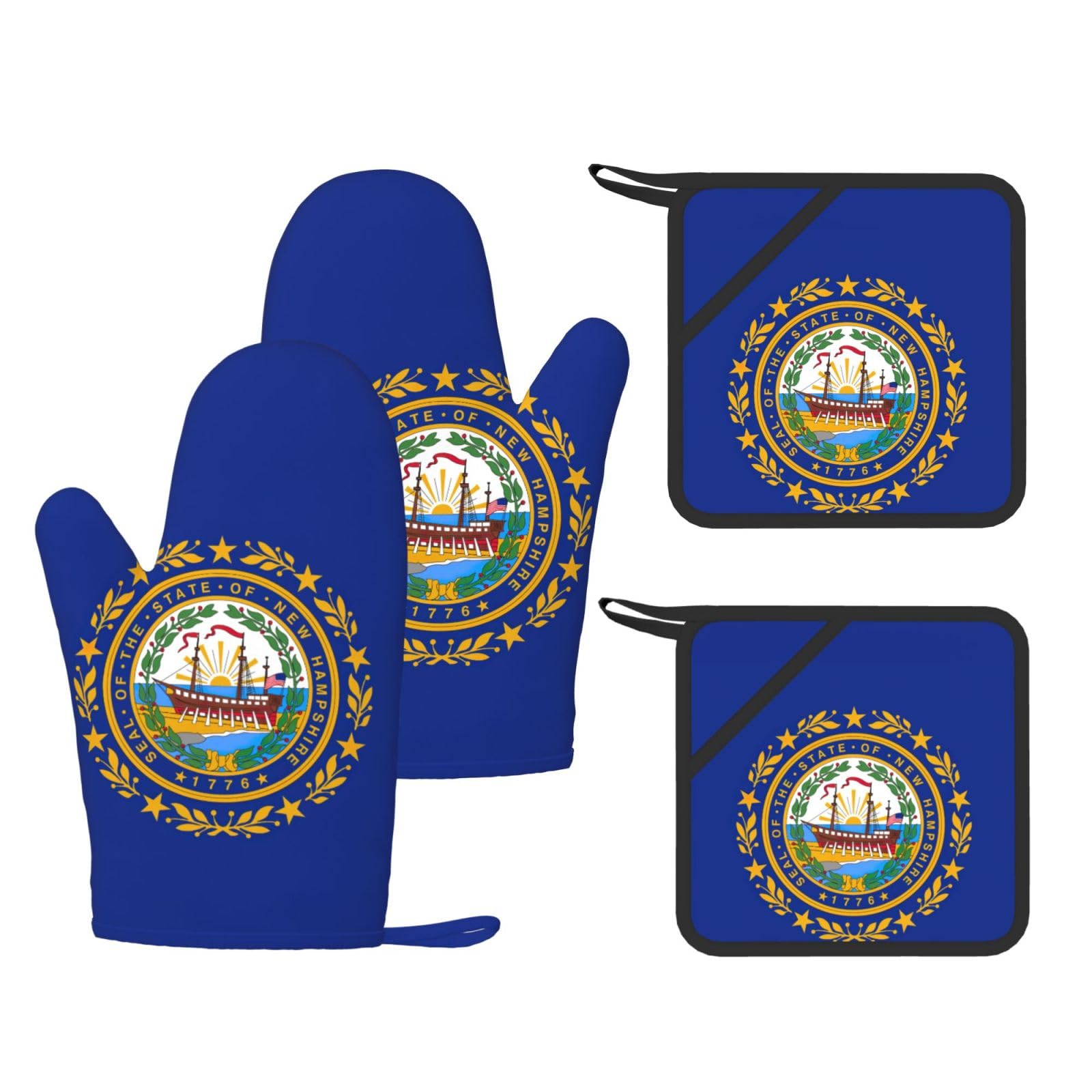 Maniques de cuisine en silicone New Hampshire pour repas au four et barbecue