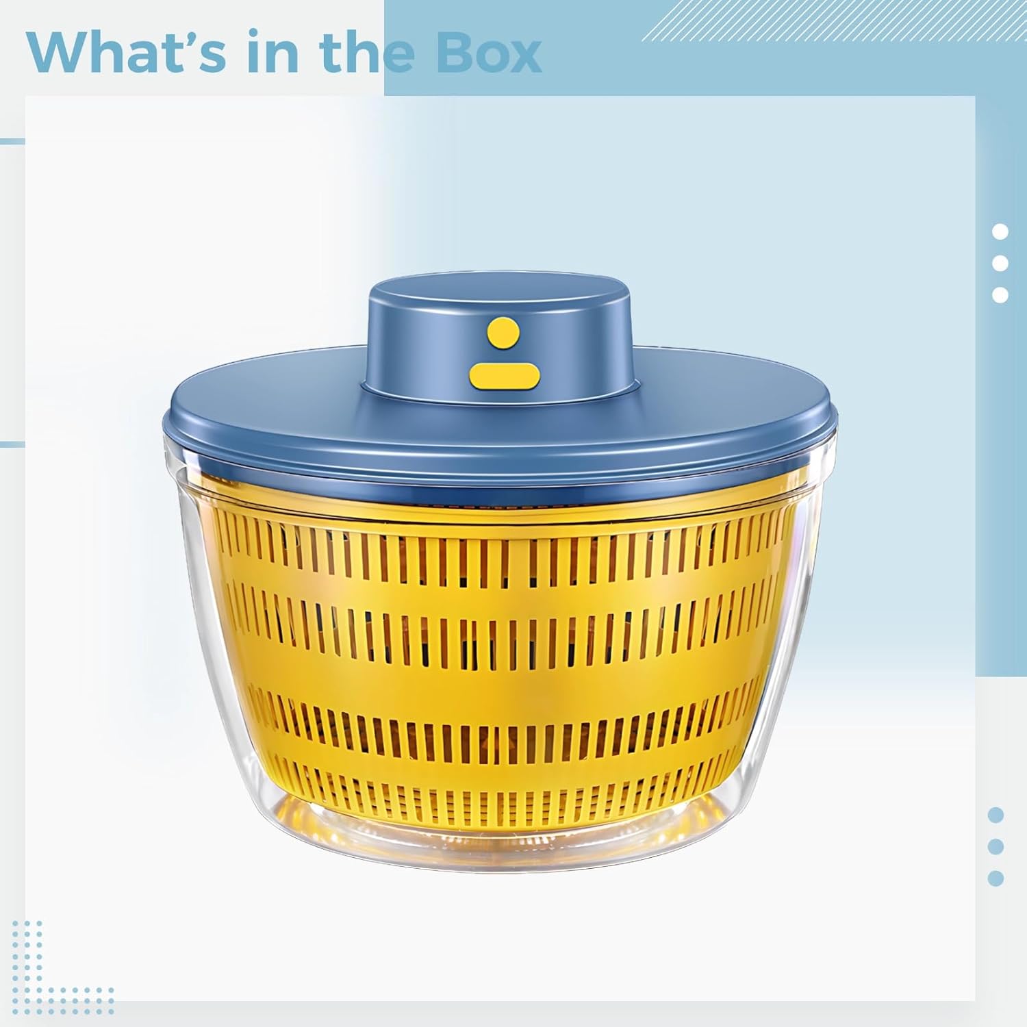 Salad Spinner With Electric Drying, Usb Rapid Recharge, Rotating Vegetable And Fruit Cleaner, Clear Pet And Safe Abs Construction, Kitchen Necessity