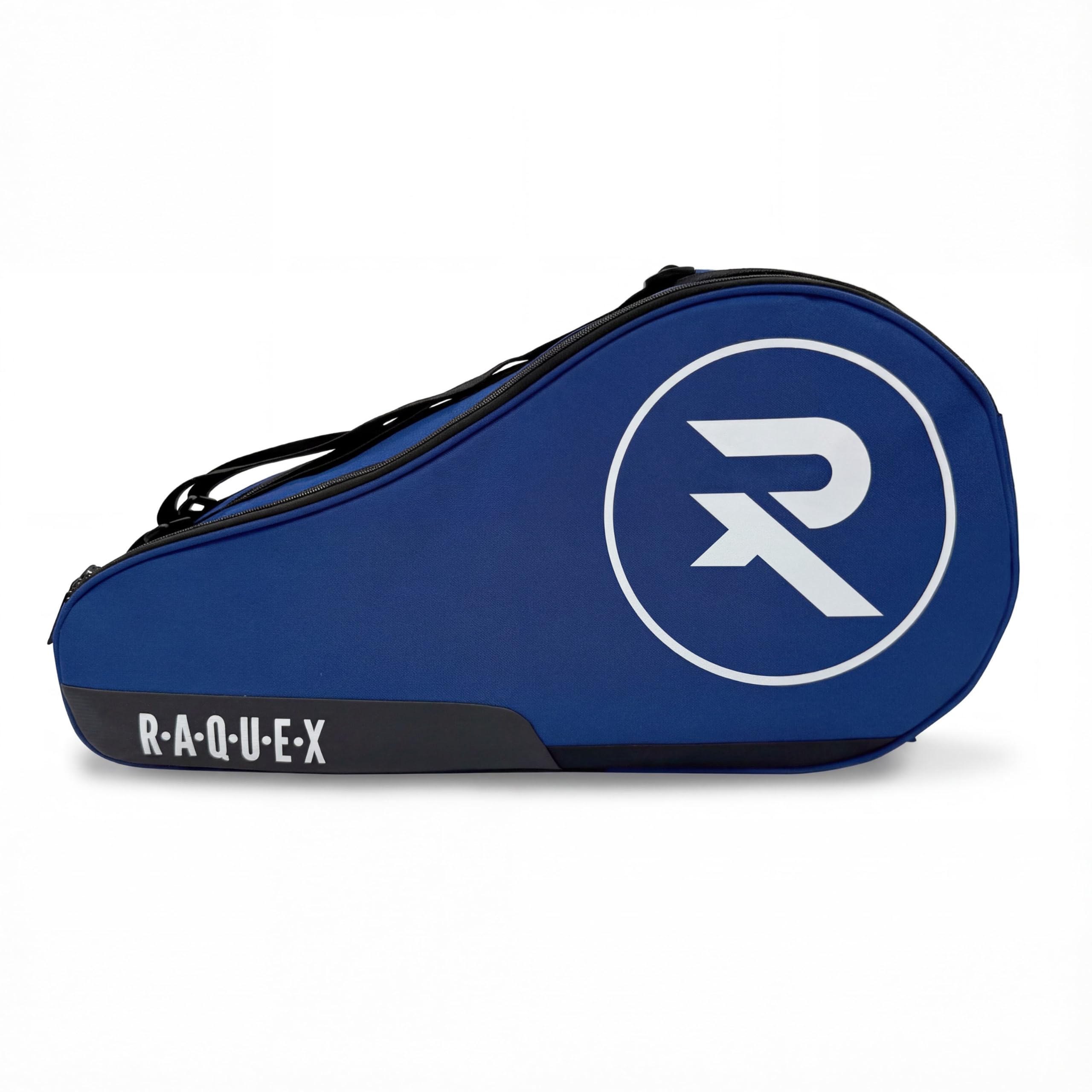 Raquex Engage 2 - Borsa per racchette da paddle (nero o blu) - Maniglia per il trasporto + doppia tracolla (stile zaino) - Fodera termica, scomparto per scarpe, scomparto centrale