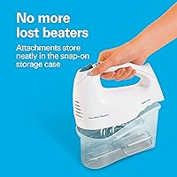 Vista 6 de Hamilton Beach Big Mouth Duo Plus 12 tazas procesador de alimentos y picador de verduras con mini tazón adicional de 4 tazas, negro y batidora