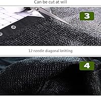 Vista 5 de malla de aislamiento térmico transpirable, resistente a los rayos UV, tono de 85 a 95 %, engrosamiento de 12 pines, para balcón, techo, cochera