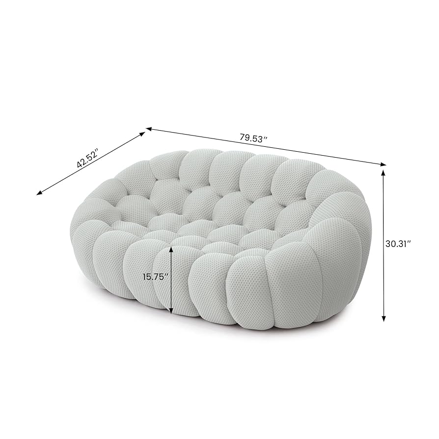 mimochan326　【HOPE、happiness】 Amazon.com: JACH 78.74'' Modern Bubble Sofa, Curved Couch