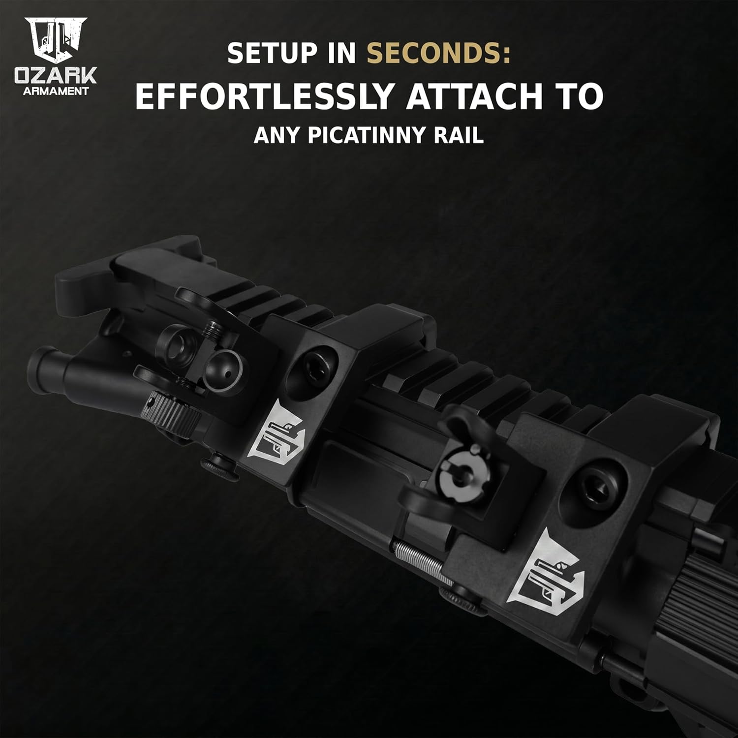 45 Degree Offset Iron Sights Canted Sights 45 Degree Iron Sights Works for Right & Left Hand Offset Iron Sights 45 Degree Backup Iron Sights Picatinny Rifle Fixed Iron Sight Front & Rear Rifle Sights