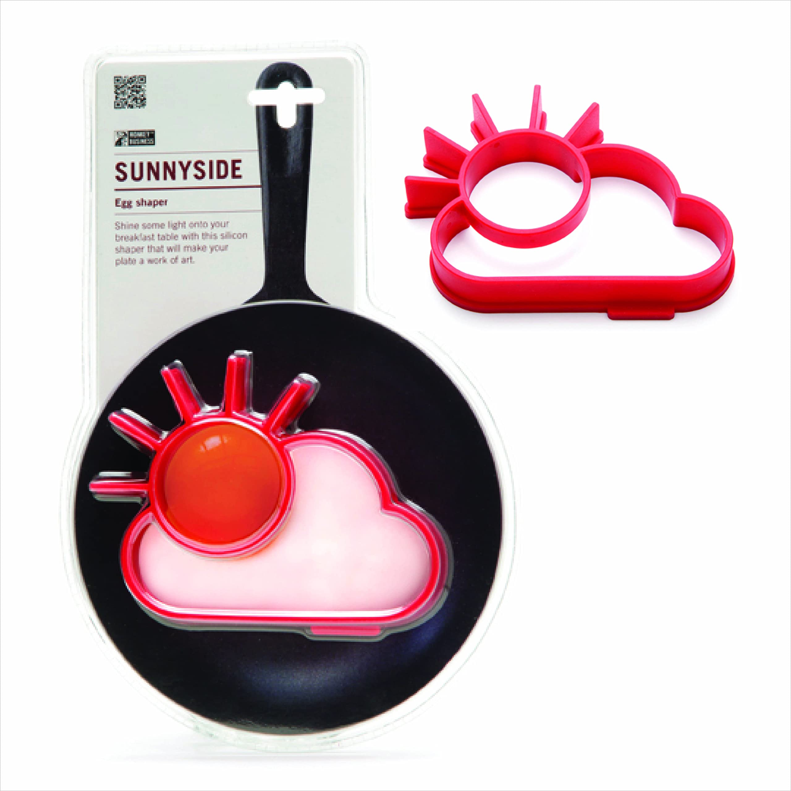 Sunnyside: Fun Egg Ring | Sun- and Cloud-Shaped Egg Mold | Cute Kitchen Accessories | Egg Rings for Frying Eggs | Silicone Egg Mold to Serve Eggs in a Fun Way | Cool Kitchen Gadgets by Monkey Business
