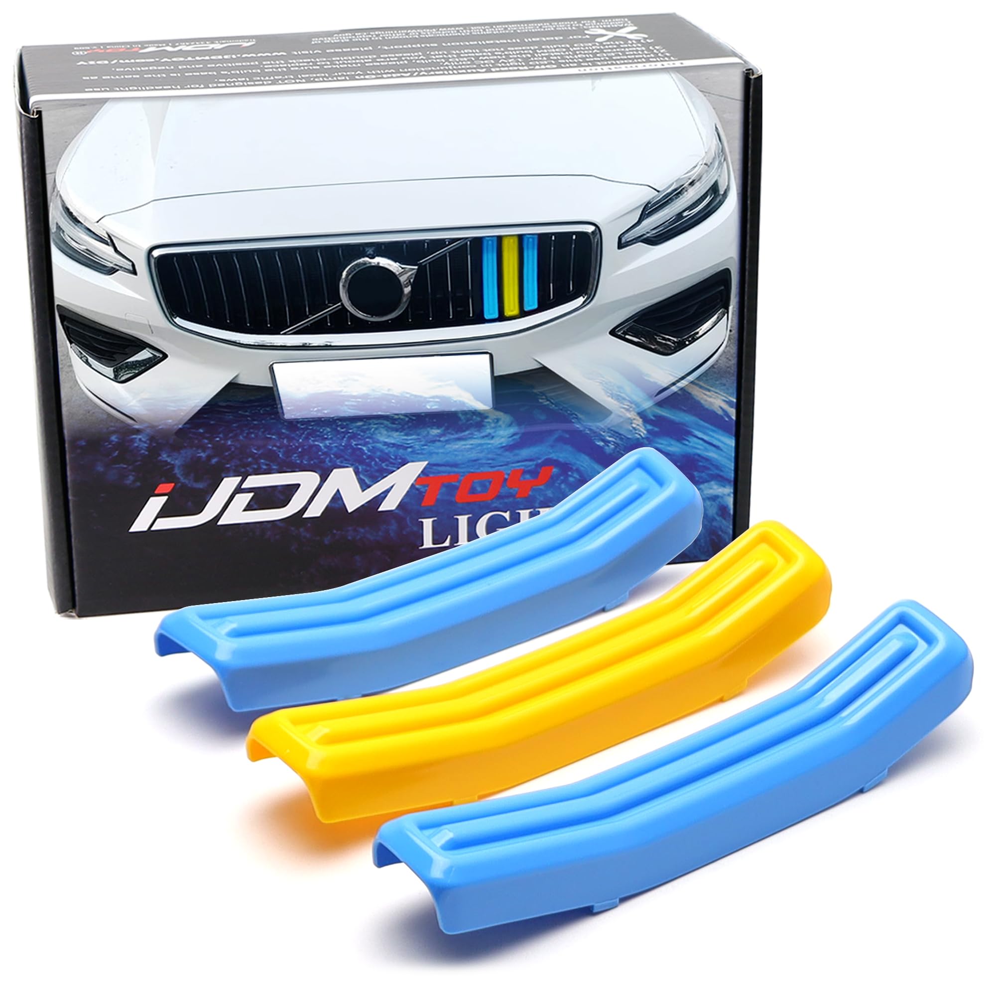 Amazon.com: iJDMTOY Exact Fit Sweden Flag Color Grille Decoration