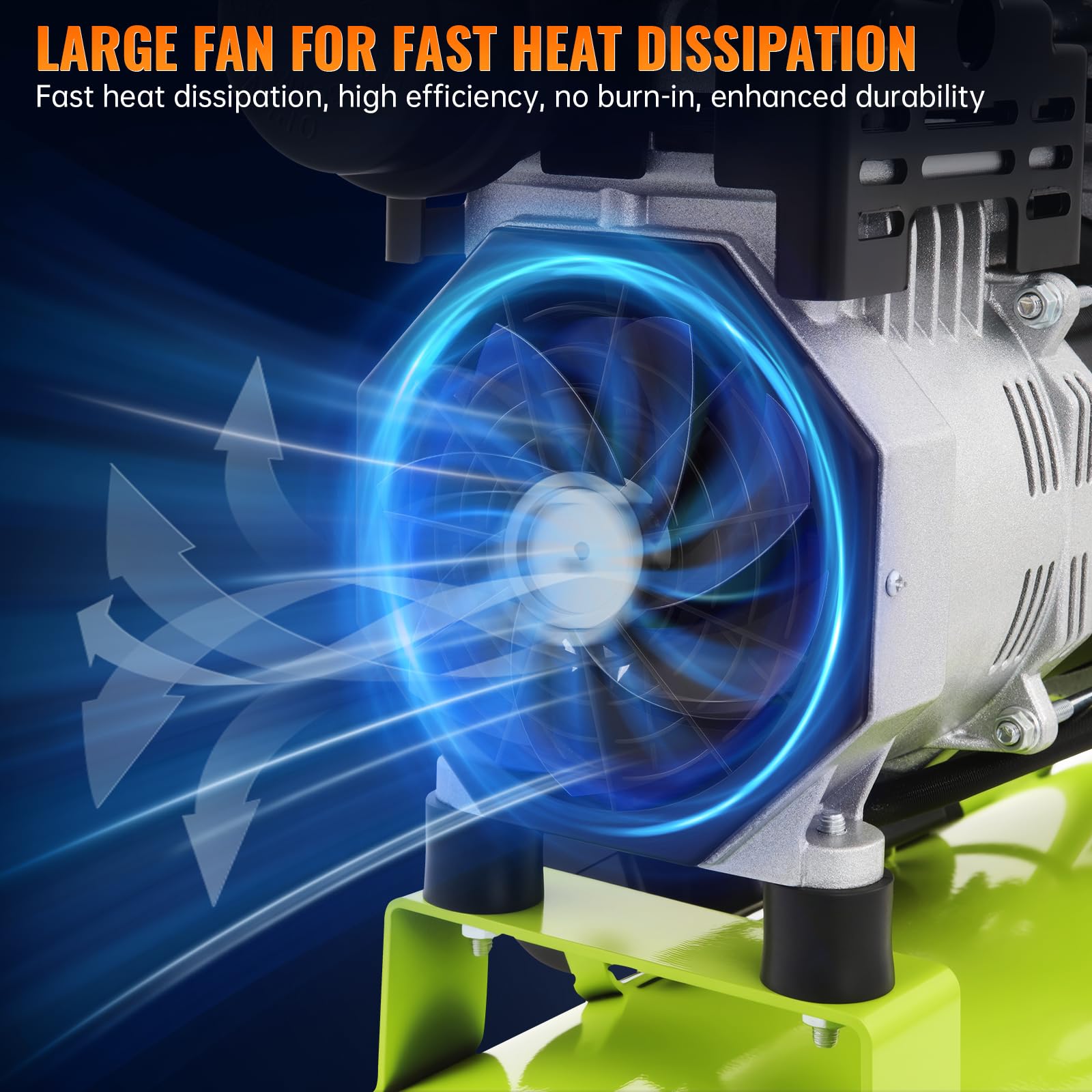 Compressore Silenzioso Oil-Free 24L, Compressore d'Aria Rumorosità 75 dB, Pressione Massima 8 Bar, Potenza 750W 160 L/Min, Pressione regolabile Raffreddamento rapido per automobili e verniciatura