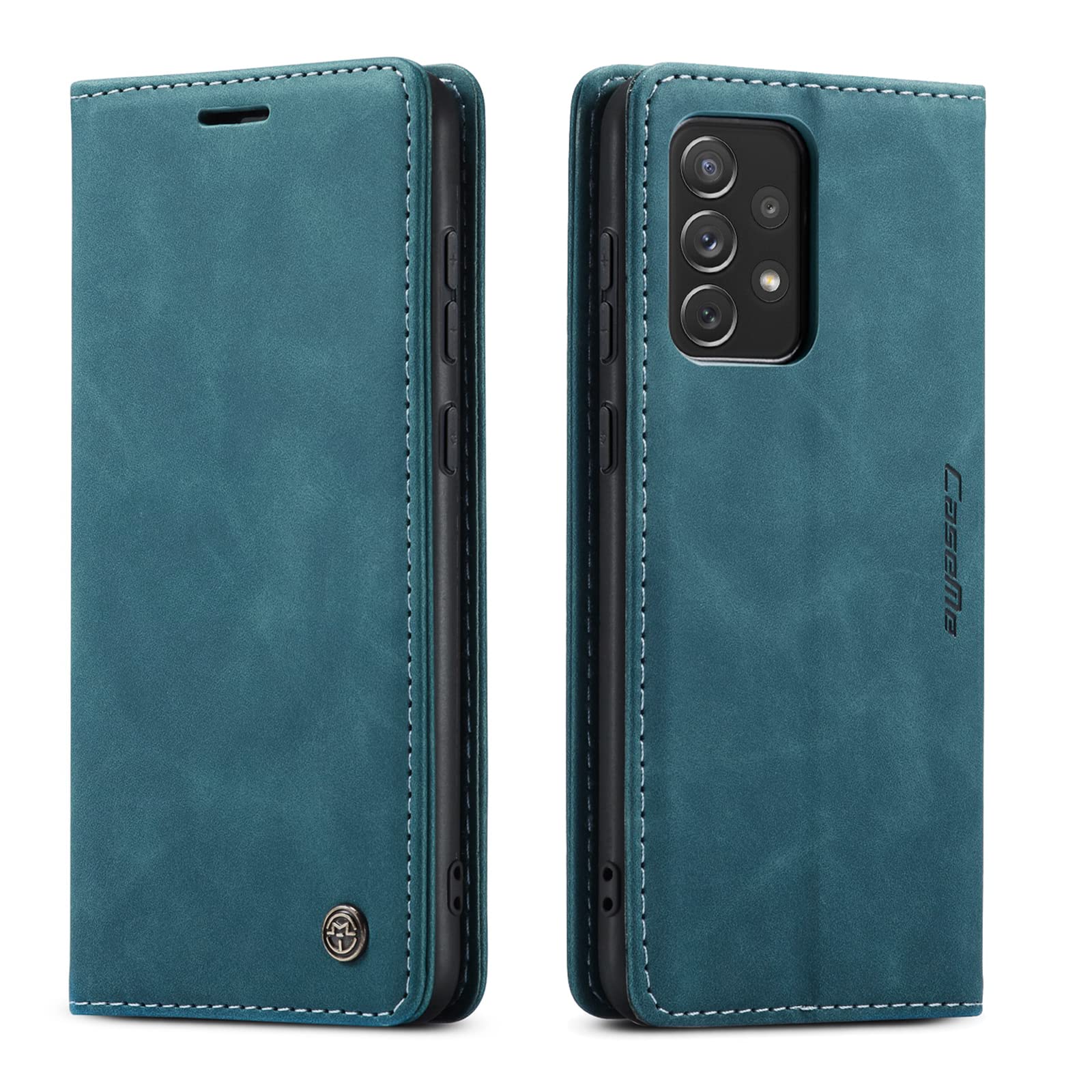 Kowauri for Samsung Galaxy A73 5G Case,Leather Wallet Case Classic Design with Card Slot and Magnetic Closure Flip Fold Case for Samsung Galaxy A73 5G (Teal)