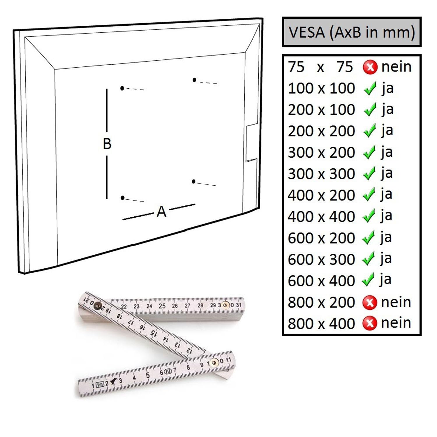 NEG Profi Universal TV-Wandhalterung Extender 6012, Silber