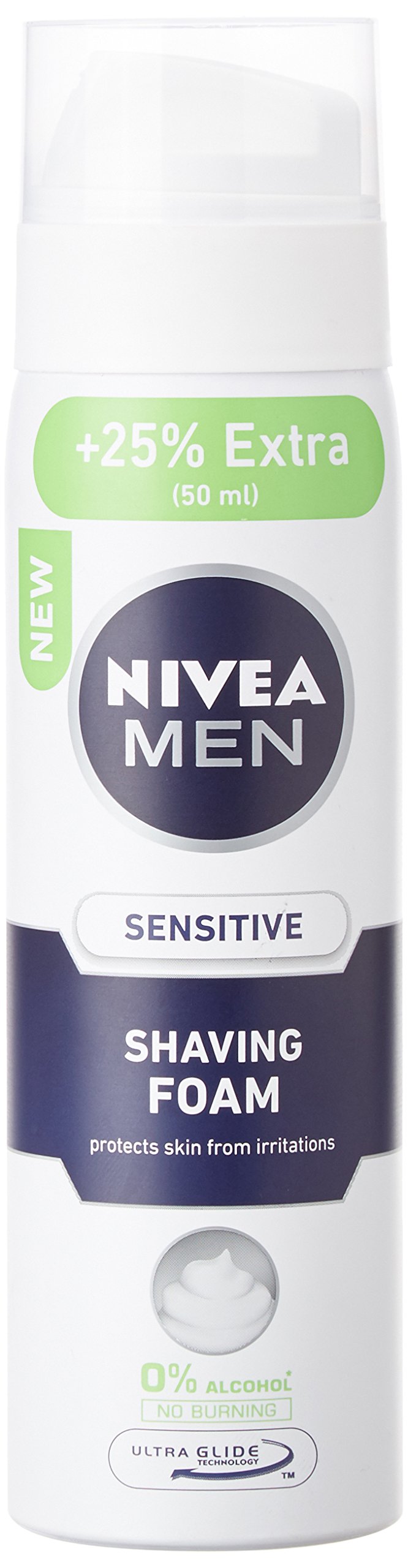 Nivea Men Sensitive Shaving Foam, 200ml +50ml Extra (25% Free)=250ml (B074N3THC4) Amazon Price History, Amazon Price Tracker