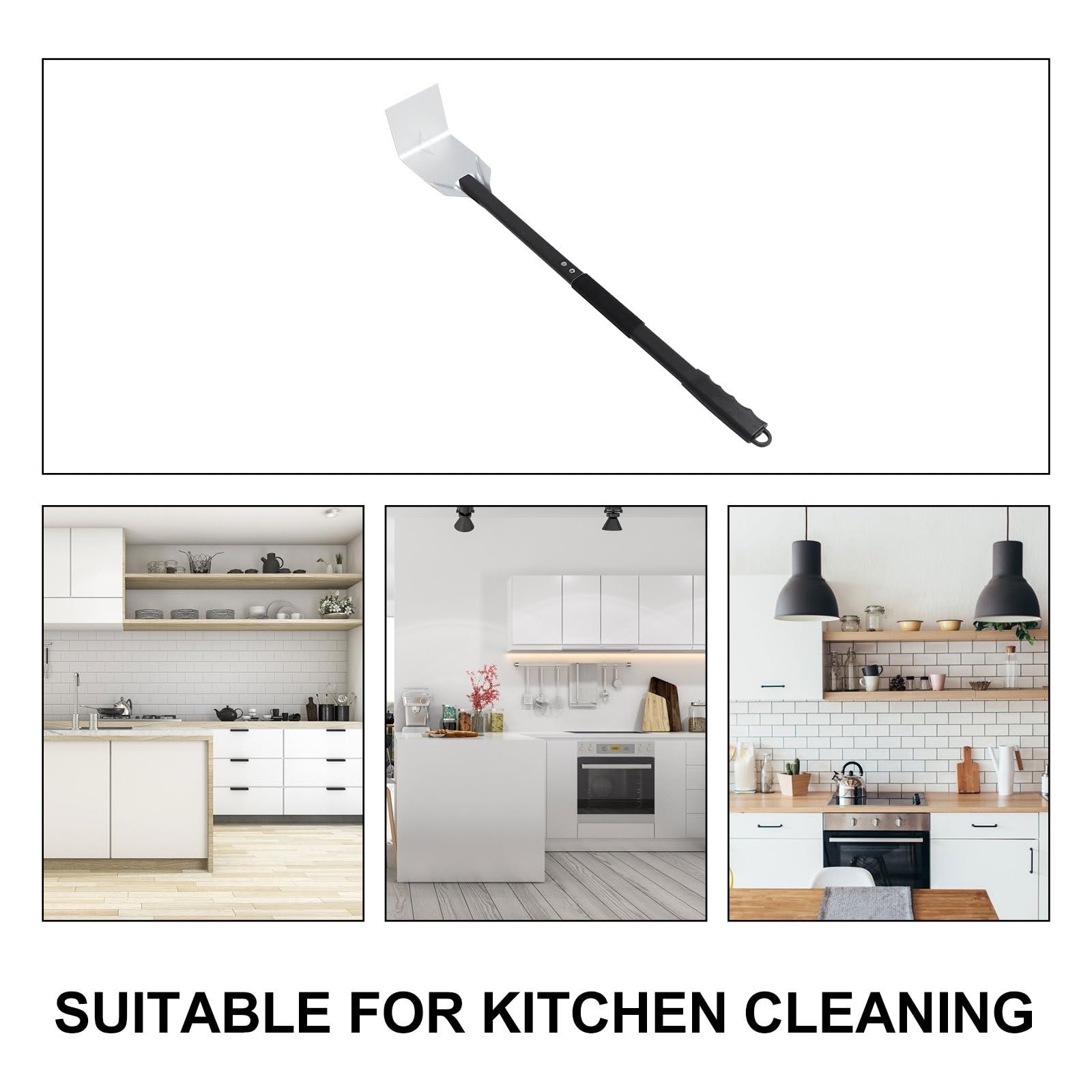 Générique Grattoir à Cendres pour Barbecue et Grill en Acier Inoxydable Manche Long Portable, Outil pour Enlever Les Cendres et Nettoyage Facile