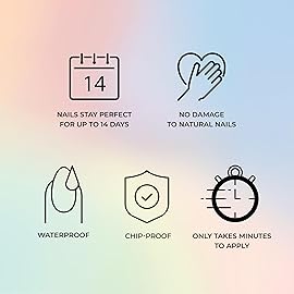 KISS Voguish Fantasy, Press On Nails, Nail glue included, \'clatant\', Pink, Medium Size, Almond Shape, Includes 28 Nails, 2g glue, 1 Manicure Stick, 1 Mini File