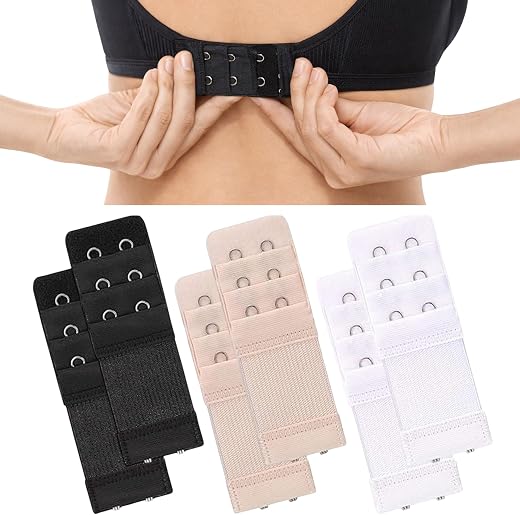 VParents Women's Bra Extenders 2 &amp; 3 Hook Comfortable Stretchy Bra Extension Strap maternity