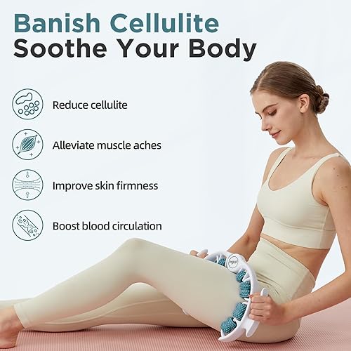 Miniatura 3 de Masajeador manual de celulitis para piernas y muslos, herramienta de drenaje linfático, lanzador de fascia de mano para tejido profundo, removedor