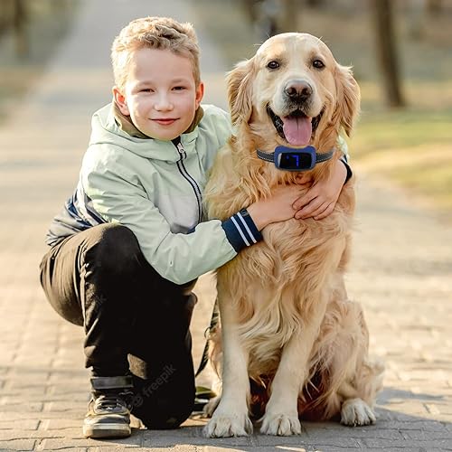 Miniatura 8 de Collar antiladridos de perro, collar antiladridos para perros grandes con modos de vibración y pitido, collares de ladridos humanos recargables para