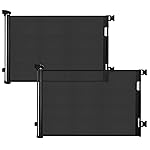 DEAR LOV 2 Pack Retractable Baby Gate,Mesh Baby Gate or Mesh Dog Gate,33 Tall,Extends up to 55 Wide,Child Safety Gate for Doorways, Stairs, HallwaysBlack,33x55