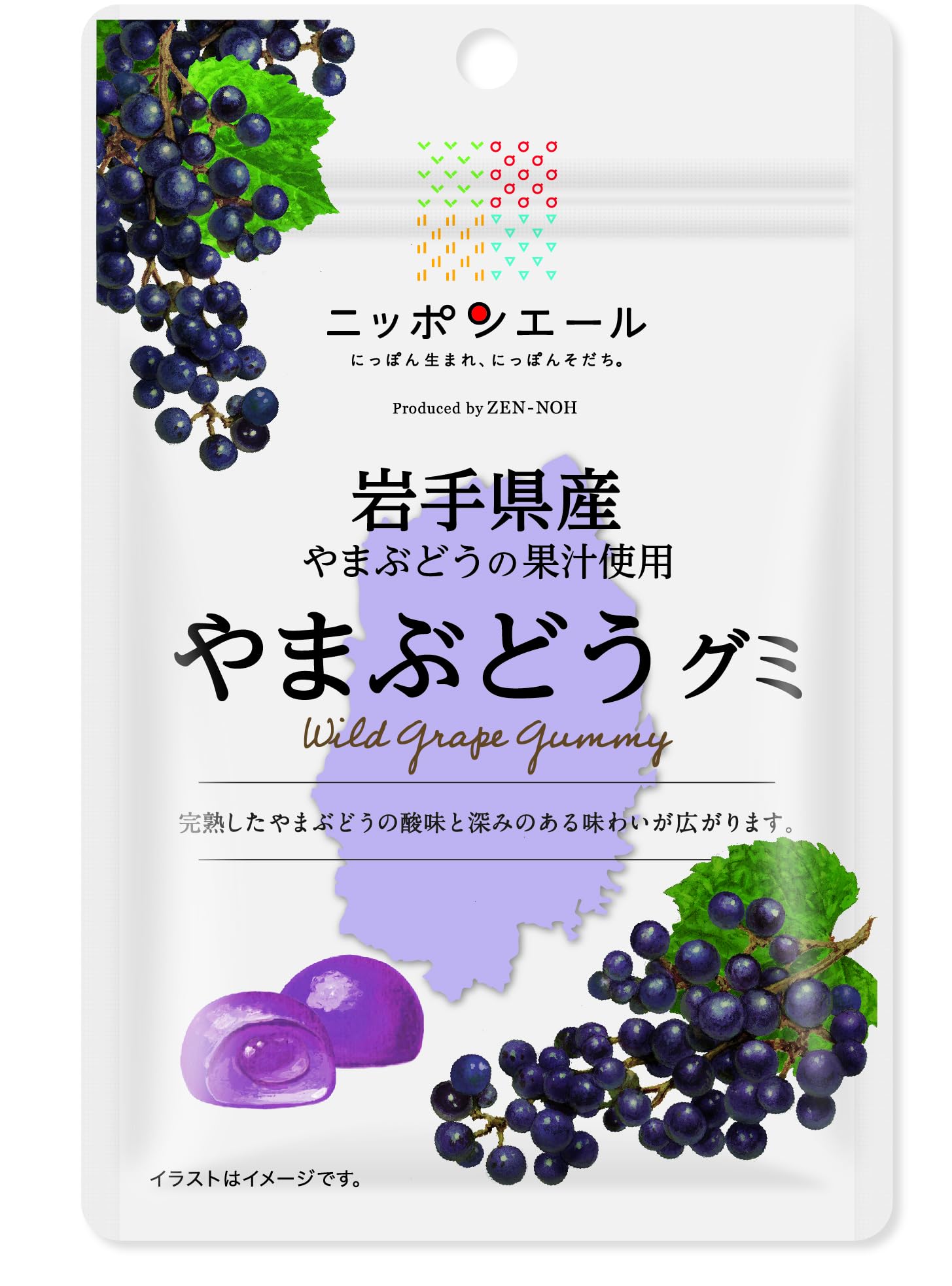 Amazon.co.jp: モントワール 全農 岩手県産山葡萄グミ 40g×10袋 : 食品