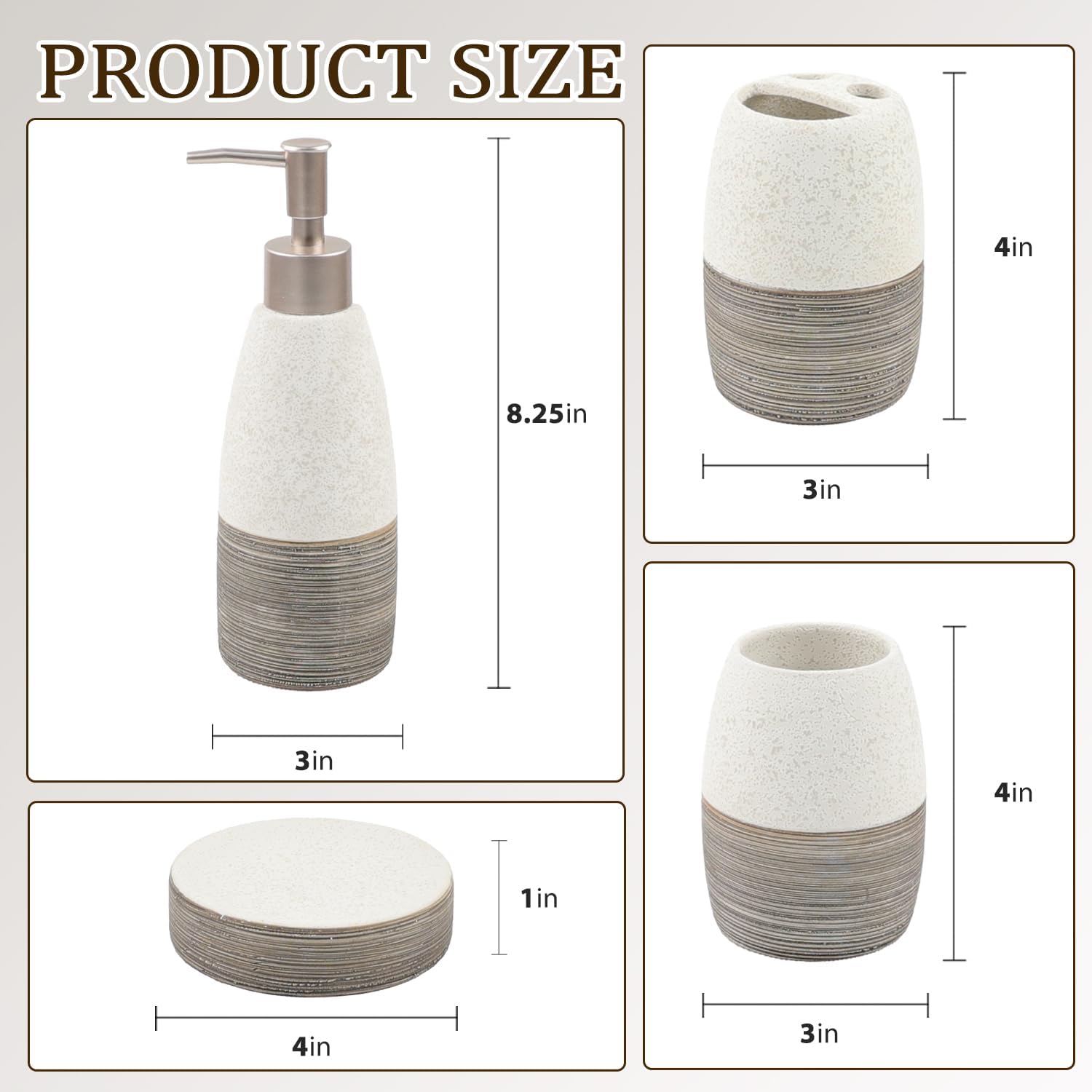 Bathroom Accories Set, Ceric Bathroom Decor Accory,