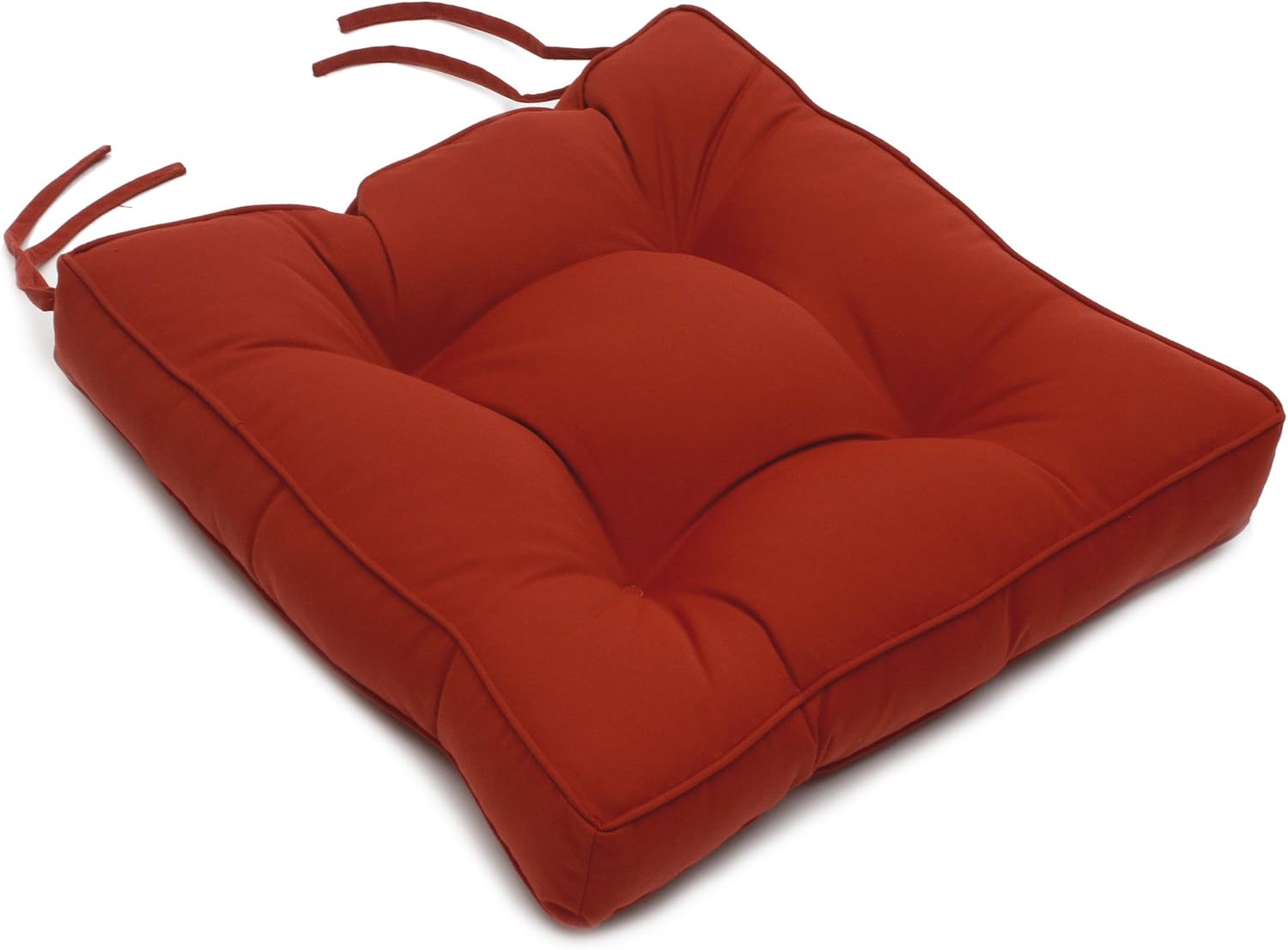 Cushion Source 22.5" x 22" x 4" Tufted Sunbrella Chair Back Cushion, Indoor/Outdoor Cushion, Fade and Water Resistant, Sunbrella Terracotta