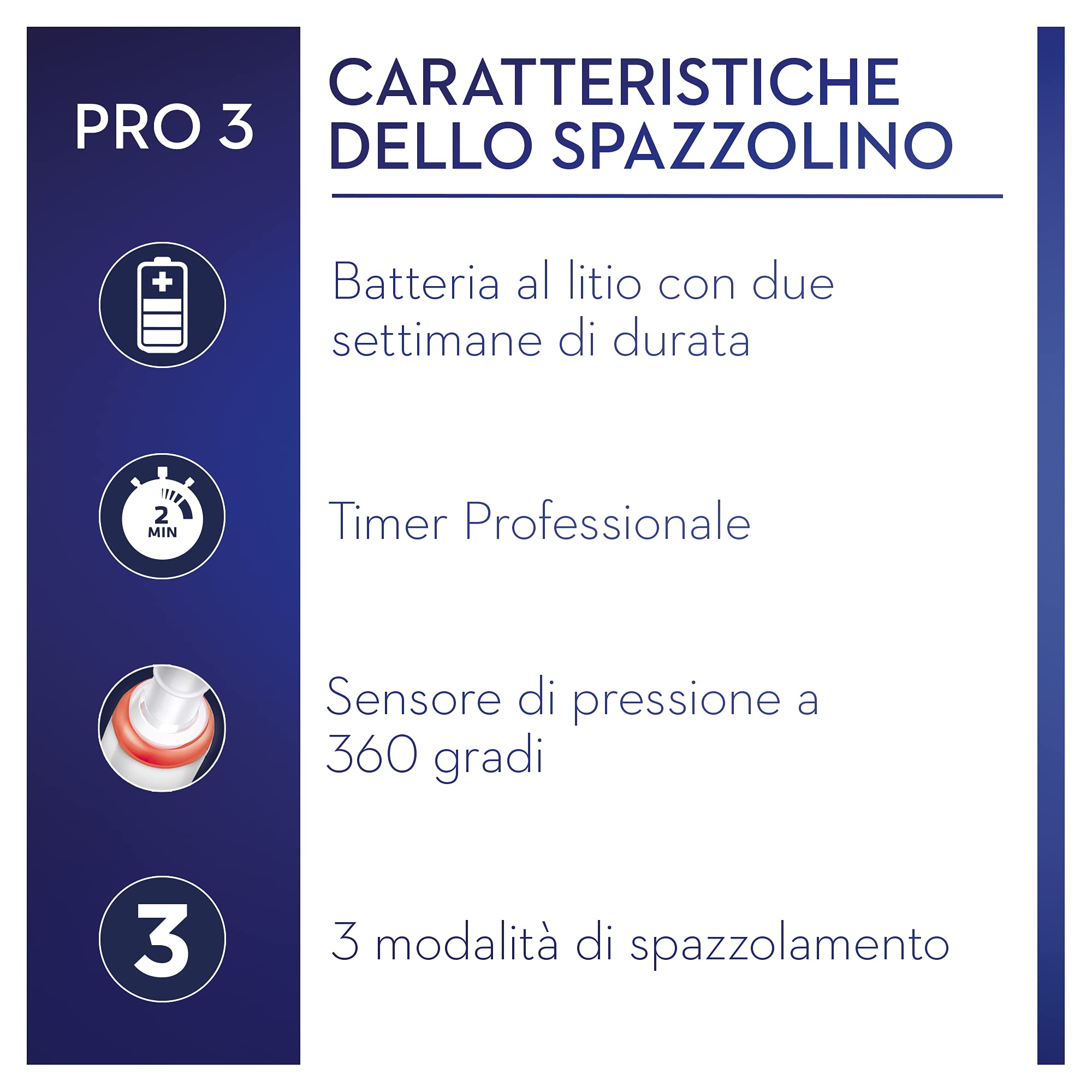 Oral-B Pro 3-3900N Spazzolino Elettrico 2 Spazzolini, 3 Modalità di spazzolamento, Azione Sbiancante, Sensore di Pressione 2 Testine, Batteria Litio Idea Regalo, Nero e Rosa