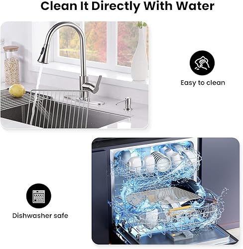 Miniatura 4 de Estante de alambre de 13.4 x 13.4 pulgadas para hornear con Ninja SP101, SP100, SP1001C, SP201 Foodi Air Fry Oven, rejilla de alambre de acero