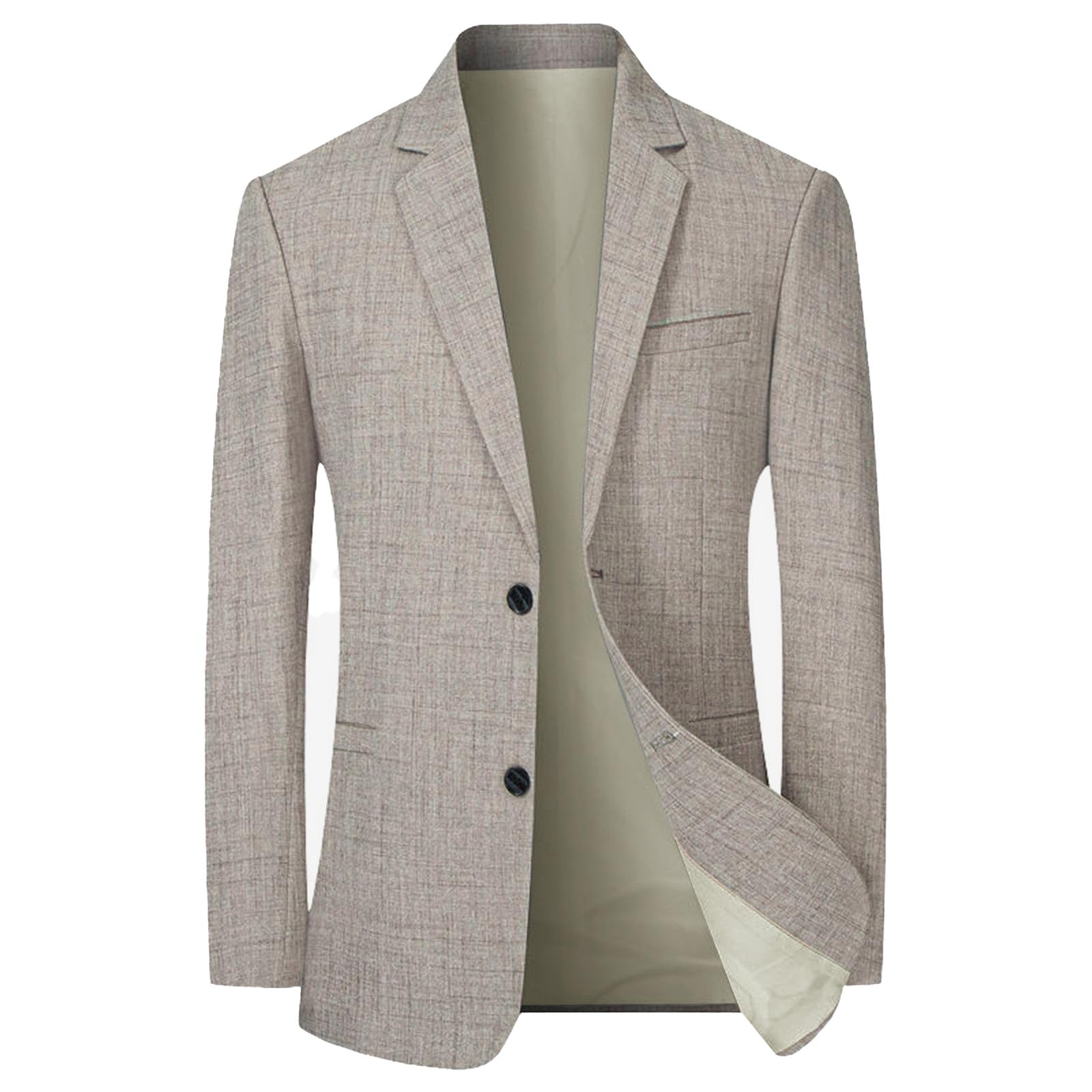 Chaqueta de negocios para hombre, blazer fina, deportiva, chaqueta de traje de 2 botones, ligera, chaqueta con solapa, clásica, chaqueta de vestir, chaqueta deportiva, traje de hombre, corte regular