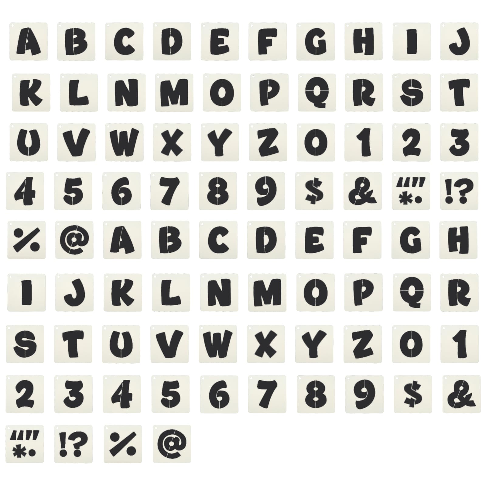 Plantillas para pintar en pared madera tela PATIKIL juego de letras y números de 4 pulgadas