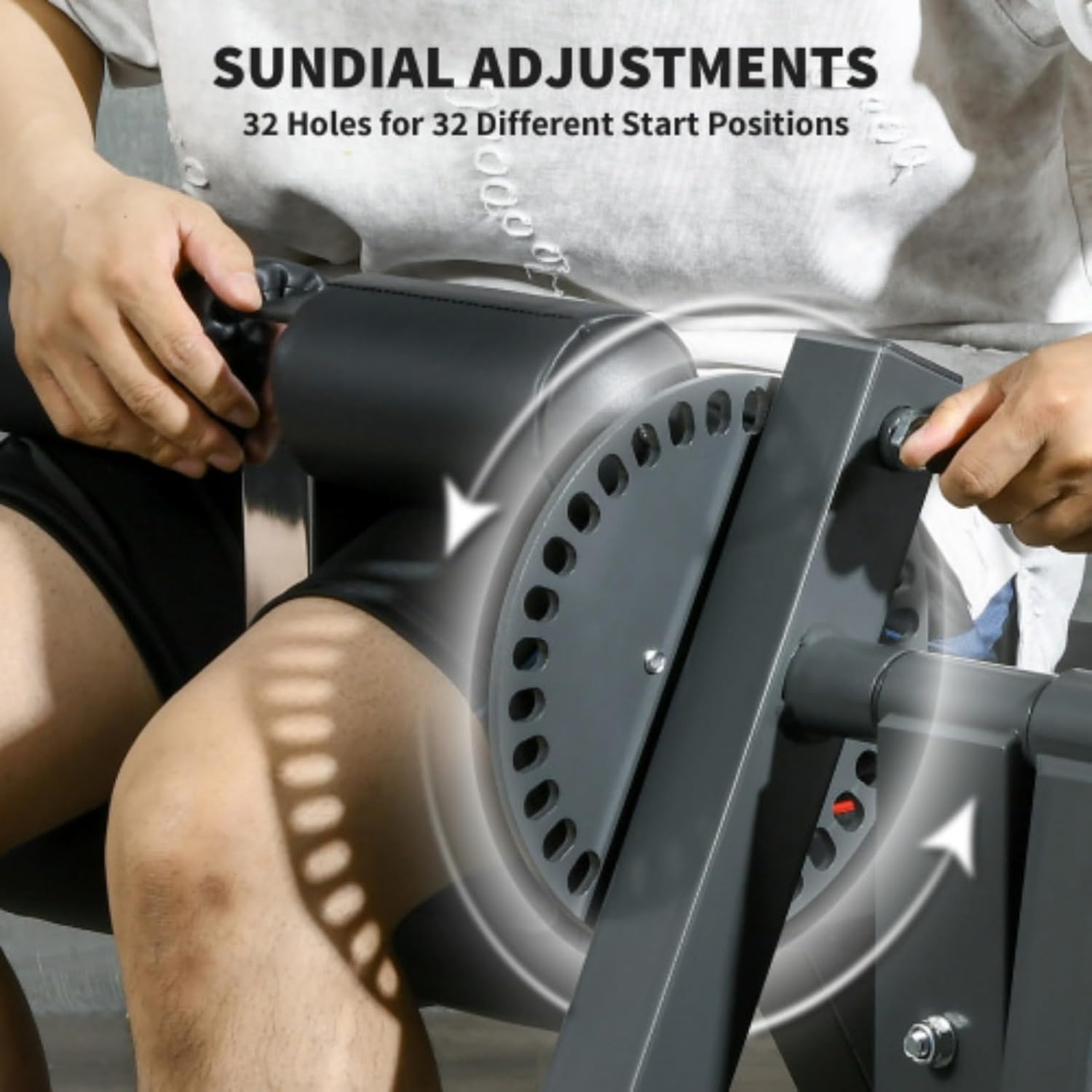 Seated Calf Raise Machine, Adjustable Leg Extension and Curl Machine, with Plates, for Buttocks, Thighs and Lower Body Exercises