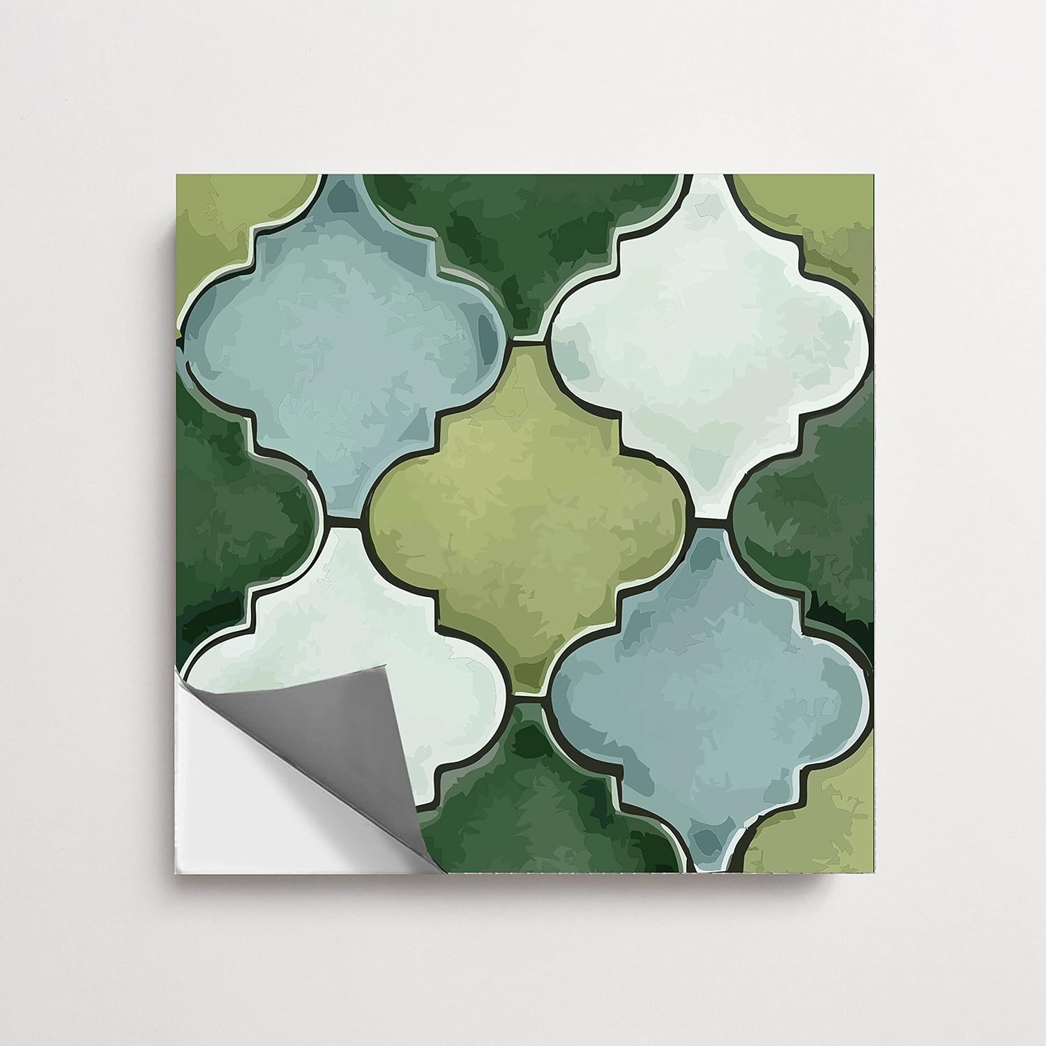 Bleucoin Penny Olive Peel and Stick Tile Stickers for