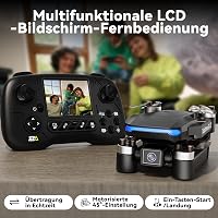 Toladrone TD31LCD Drón Beépített LCD Kijelzős Távirányítóval - Kefenélküli Motorral, Állítható Kamerával, Valós Idejű Képátvitellel, Kezdőkn 2