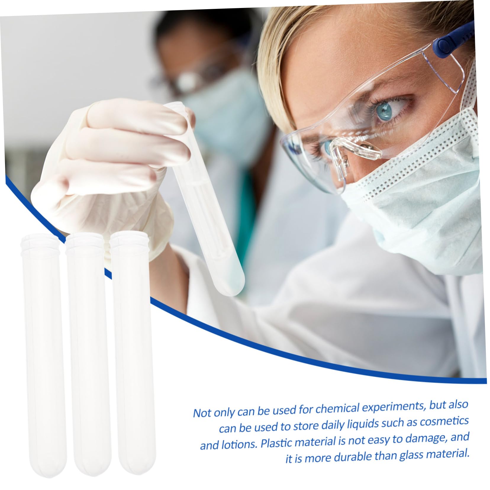 Ciieeo 500pcs Science Test Tube Plastic Lab Tubing for Boys and Girls Educational Propagation Stations