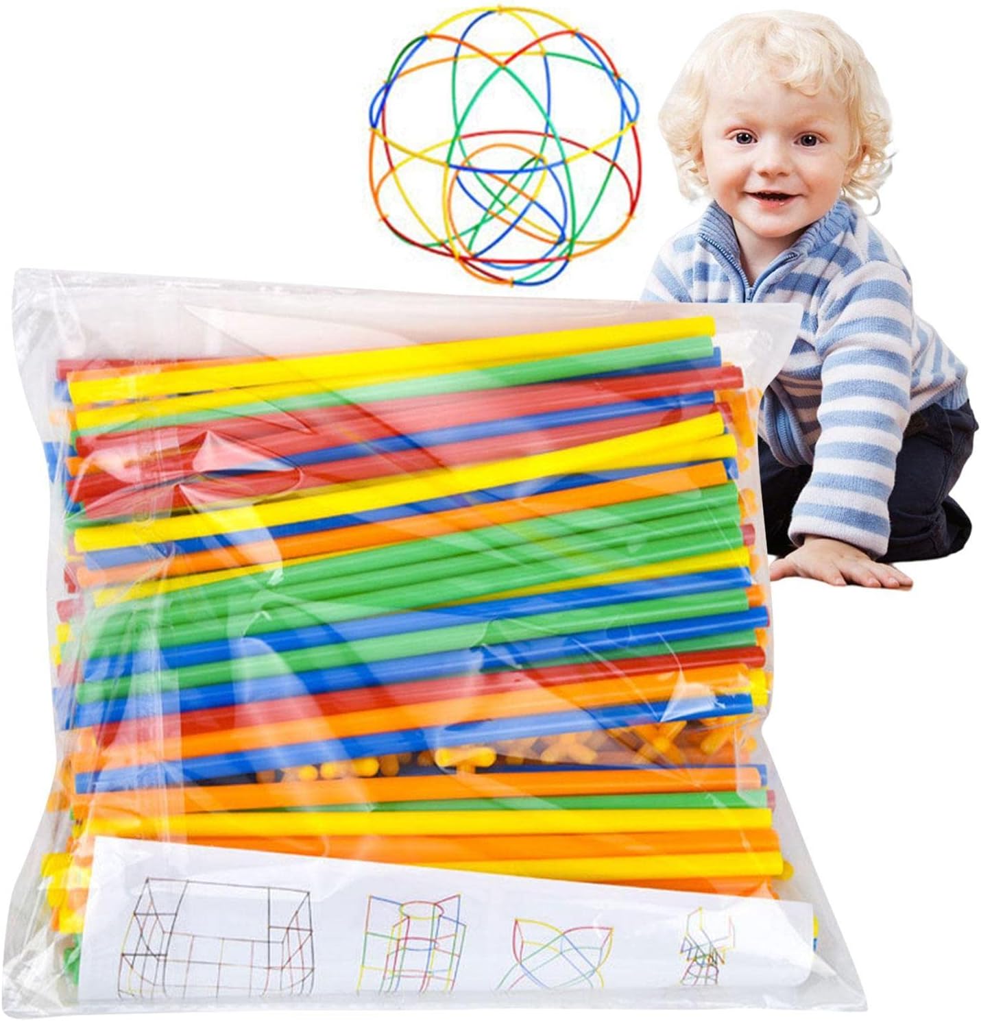 MISOYER STEM Straw Connectors Toy Engineering Building Blocks
