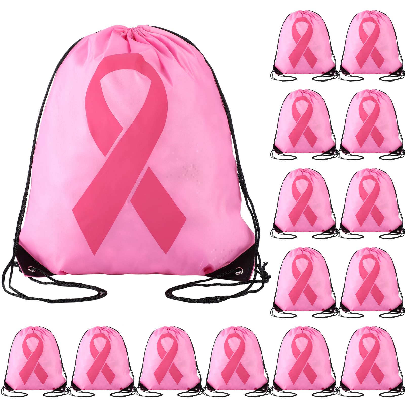 Xaatren 24 Pcs Breast Cancer Awareness Backpack with Pink Ribbon ...