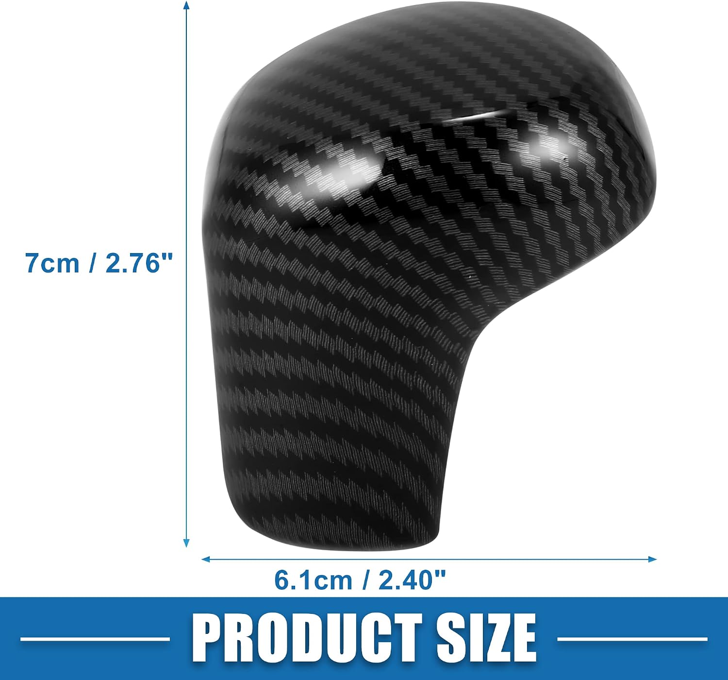 Gear Shift Knob Cover Automatic Transmission Lever Trim for Honda Civic 10th Gen 2016 2017 2018 2019 2020 2021 ABS Carbon Fiber Pattern Black