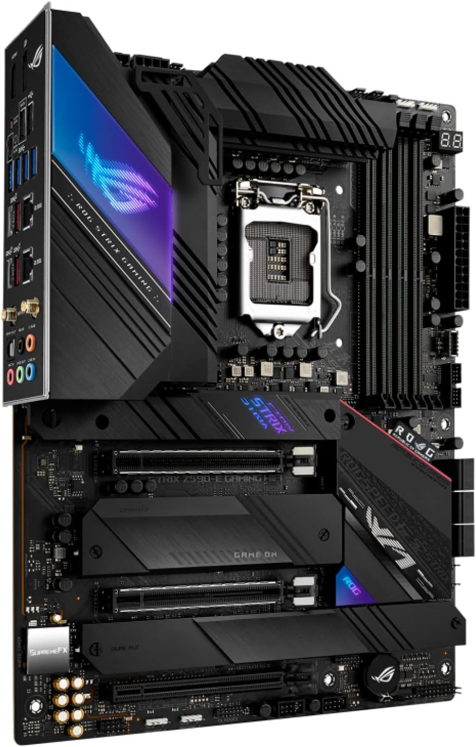 ROG Strix Z590-E Gaming WiFi 6E LGA 1200(Intel 11th/10th Gen) ATX Gaming Motherboard (PCIe 4.0, 14+2 Power Stages, DDR4 5333+, Dual Intel 2.5 Gb LAN,Thunderbolt 4, 4xM.2/NVMe SSD and Aura RGB)