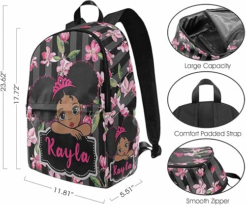 Miniatura 5 de Texto personalizado Elefante desgaste gafas mochila mochila mochila casual Daypack bolsa para mamá niñas, color86-8, Art Deco