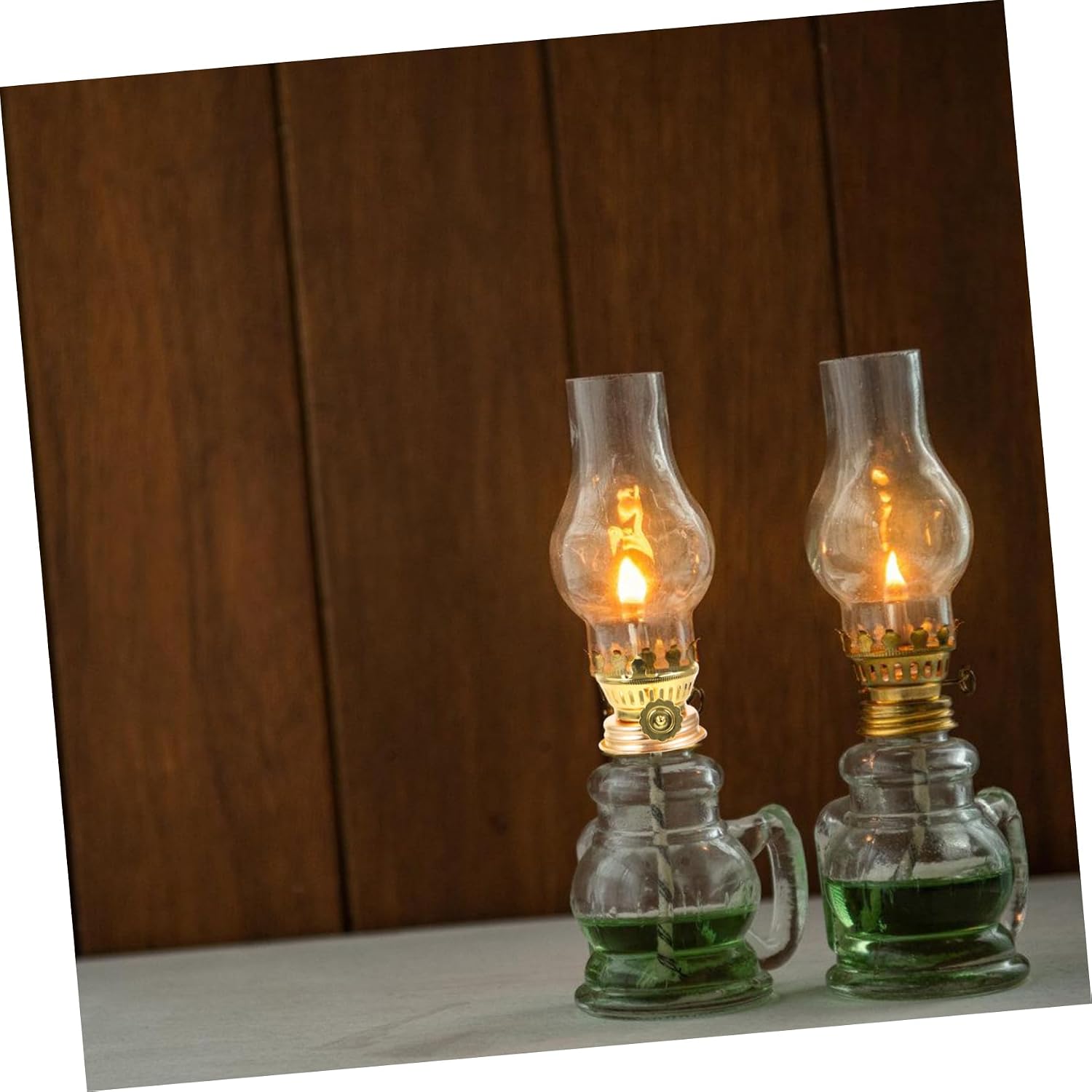 GLEAVI 2 Sets Kerosene Lamp Wick Holder Replacement for Vintage Oil Lamps Burner Parts with Wick
