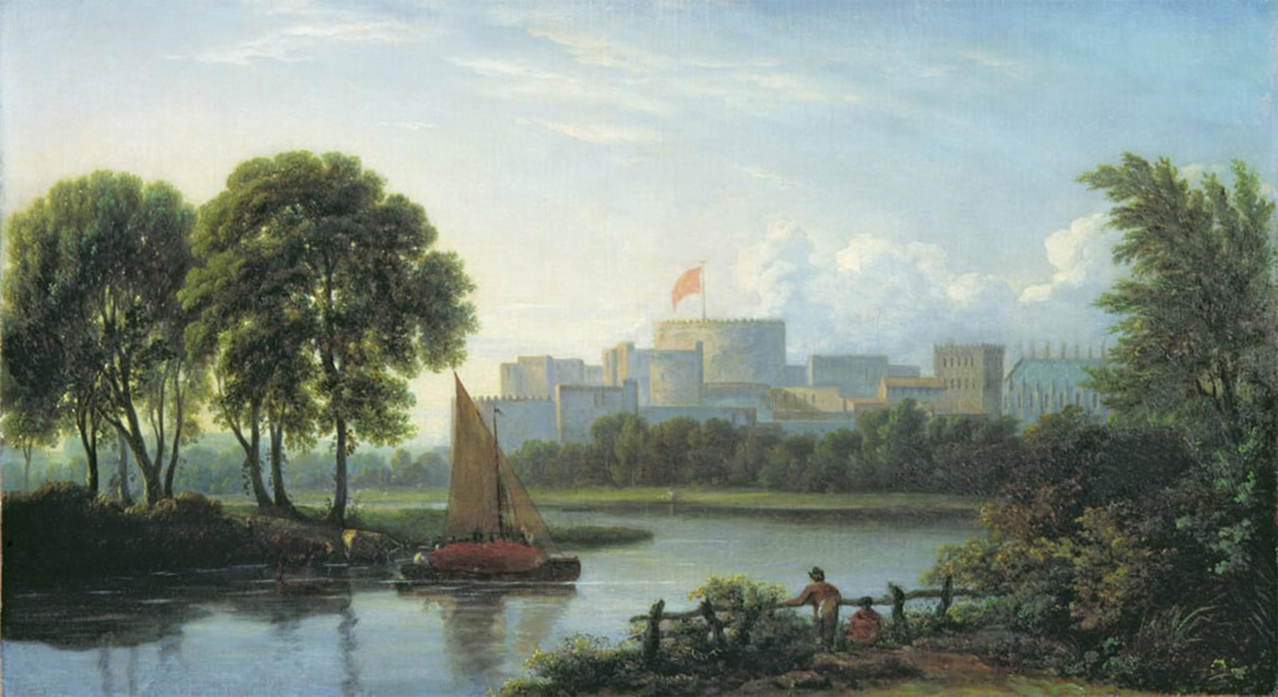 SERENDIPITP Retro Picture Poster Wall Art Pictures Painting Windsor Castle by Famous Artist Wall Art Canvas Print for Wall Decor 60x90cm
