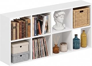 8 Cube Storage Organizer, White Cube Bookshelf, Multifunctional Bookcase