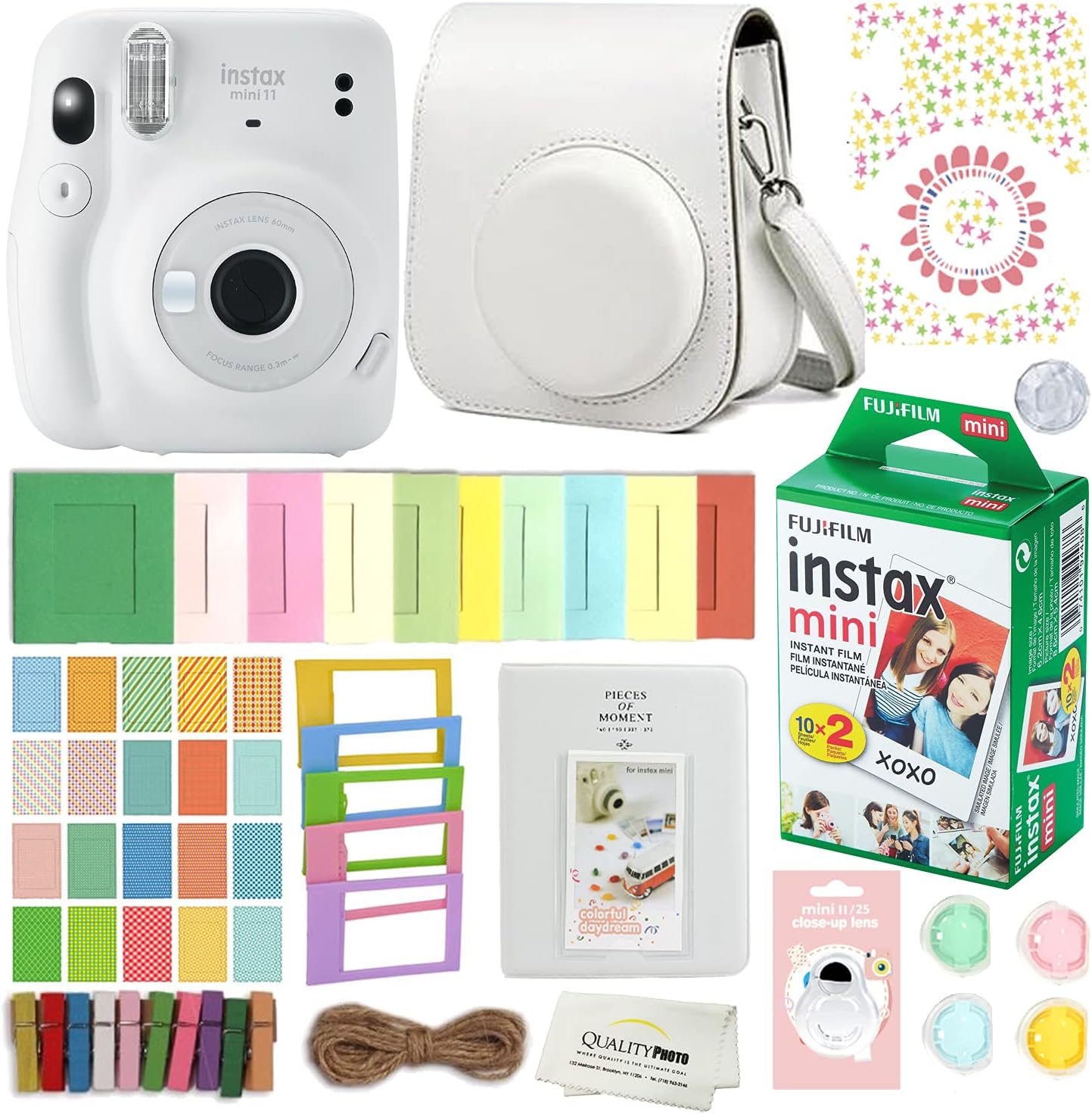 Exсluѕіvе Dіѕсоunt 70% Prісе  Fujifilm Mini 11 Instant Camera with Case, 20 Fuji Films, Decoration Stickers, Frames, Photo Album and More Accessory kit