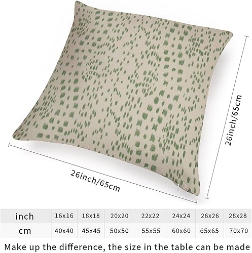 Vista 277 de Funda de cojín decorativa con estampado de guepardo verde peridoto para sofá, funda de almohada verde crema con estampado de leopardo a cuadros