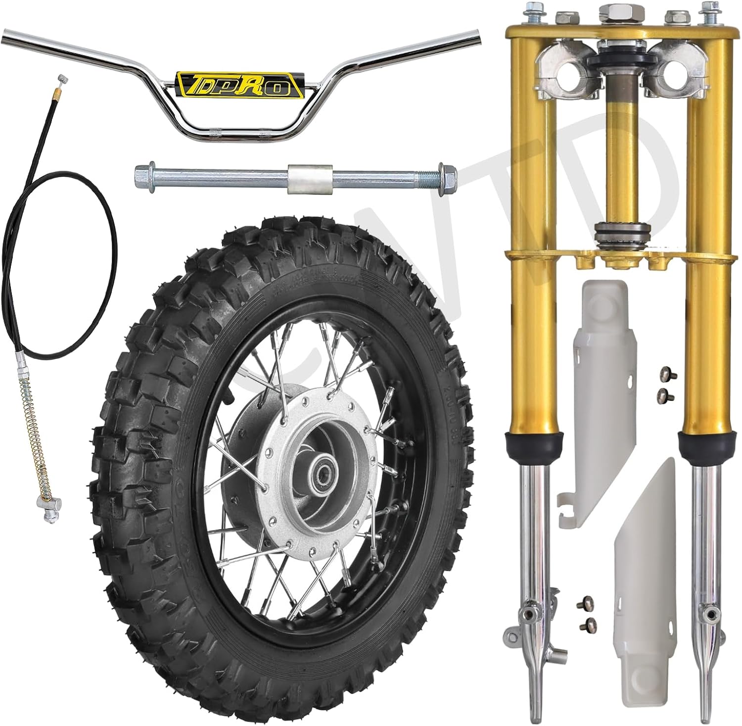 CWTD Complete Front Wheel Kit 10" Tire 2.5010 Rim, Front