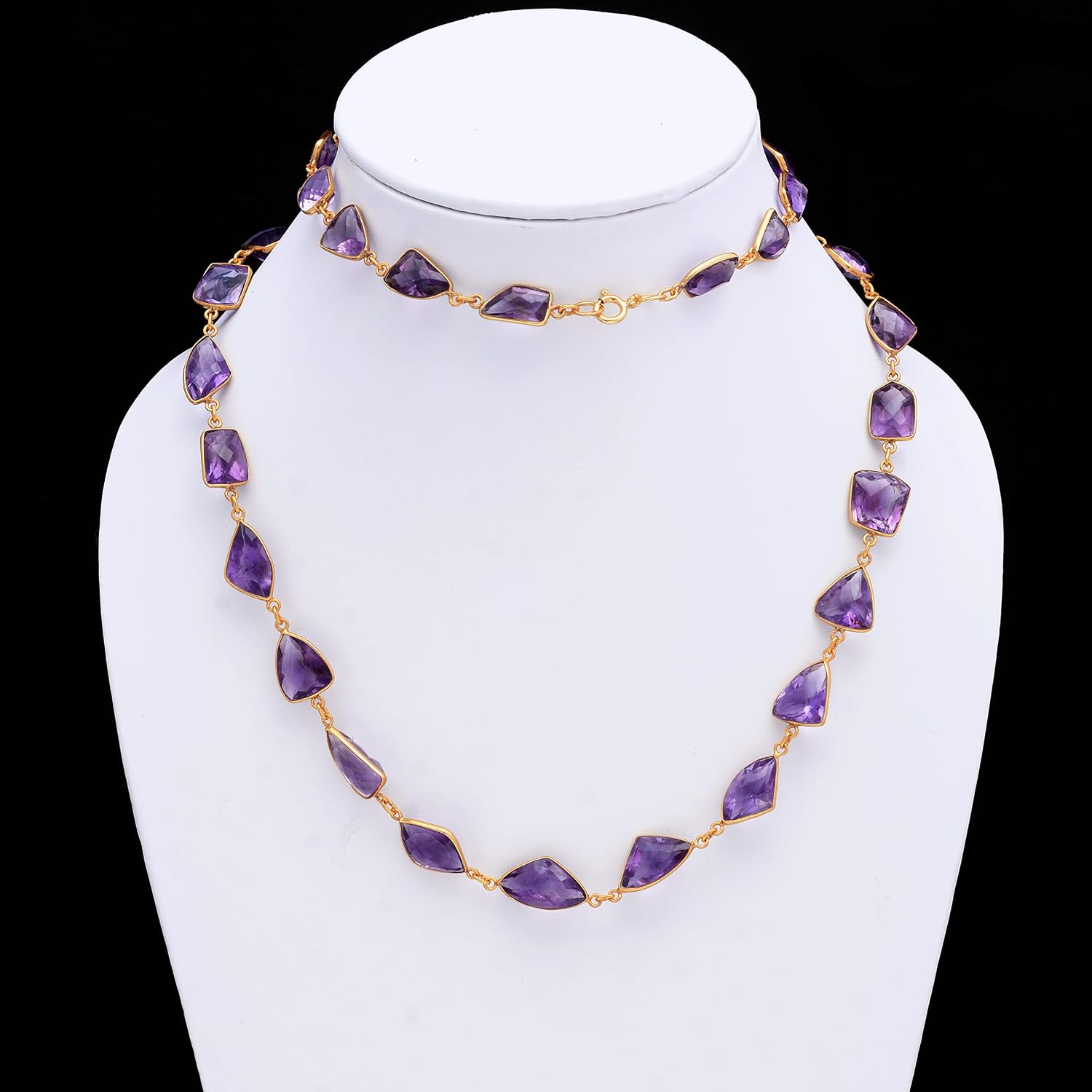925 Sterling Silver Amethyst Chain,Amethyst Chain,Amethyst Connector Chain,Amethyst Silver Chain,Amethyst Bezel Chain,Gemstone Necklace,Layering Necklace,Statement Necklace