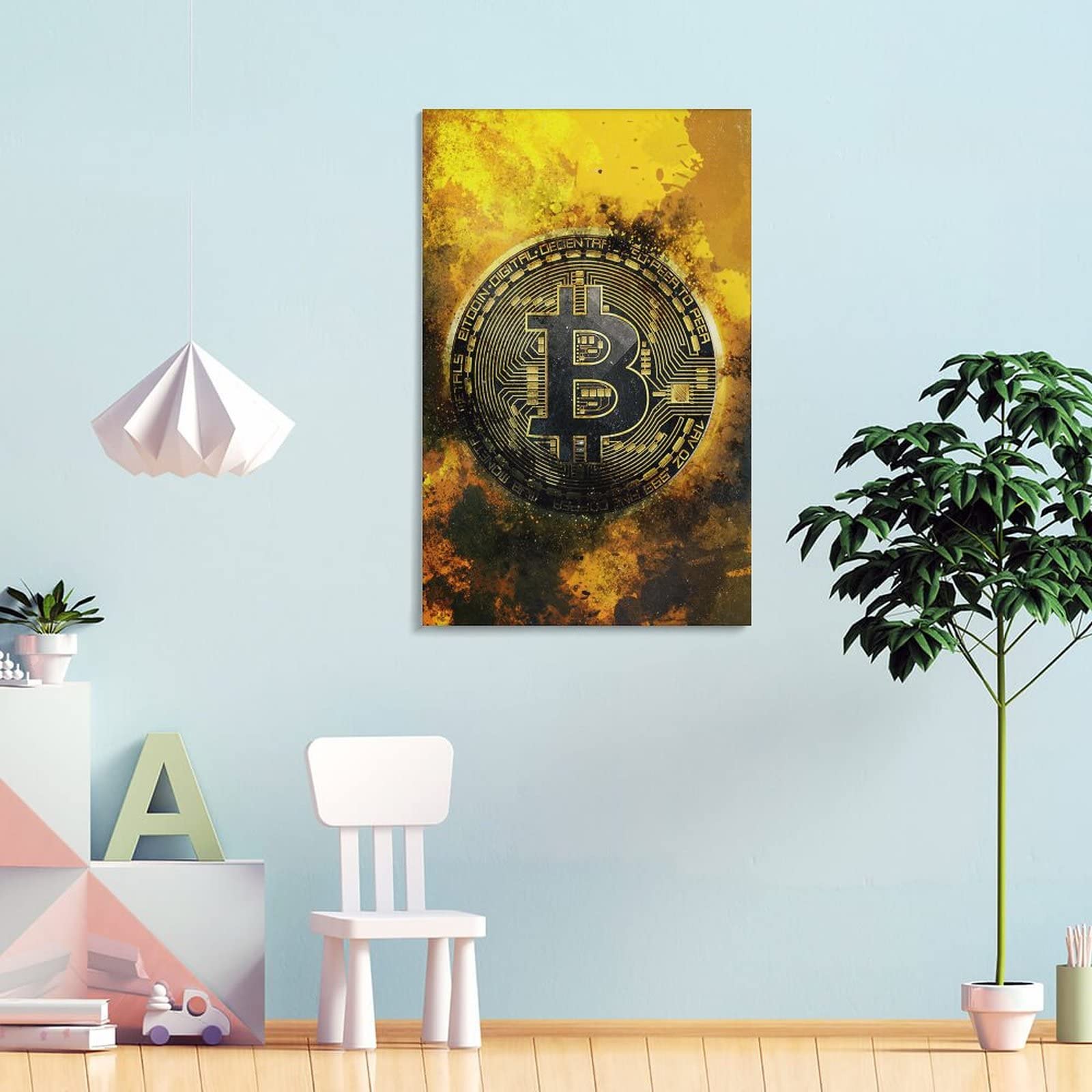 Amazon.com: SUENOS Bitcoin Canvas Print Pop Art, Cryptocurrency Artwork  Office Decor, Crypto Wall Art, BTC Poster Art, Poster Print for Teen Boys  Room Wall Art Canvas Painting Print 24x36inch(60x90cm): Posters & Prints