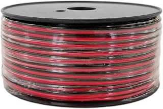 GS Power True 20 Gauge (American Wire Ga) 200 feet 99.9% OFC Stranded Oxygen Free Copper, Red/Black Bonded Zip Cord Speaker Cable for Model Train Car Audio Amplifier Remote Relay Harness LED Light